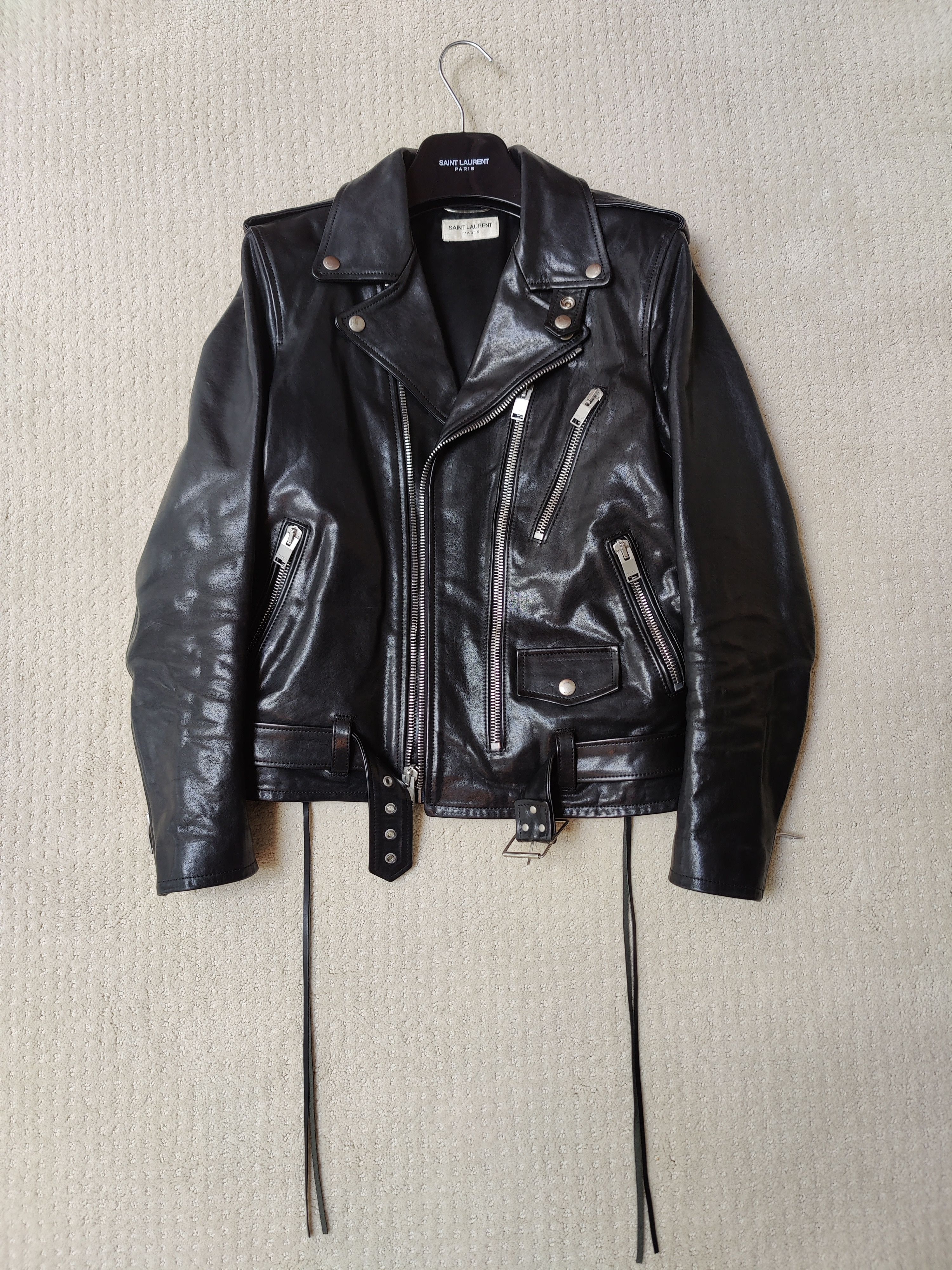 Saint Laurent Paris Rare FW13 Oiled Calf L17 Leather Jacket Sz46