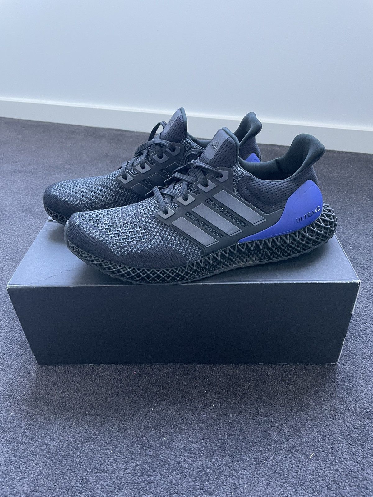 Adidas Ultra Boost 4D 2021 Core Triple Black Purple