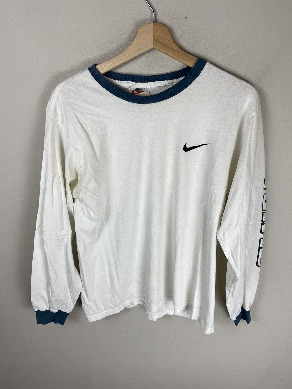 Nike × Vintage Vintage Nike Mini Swoosh Ringer Longsleeve | Grailed