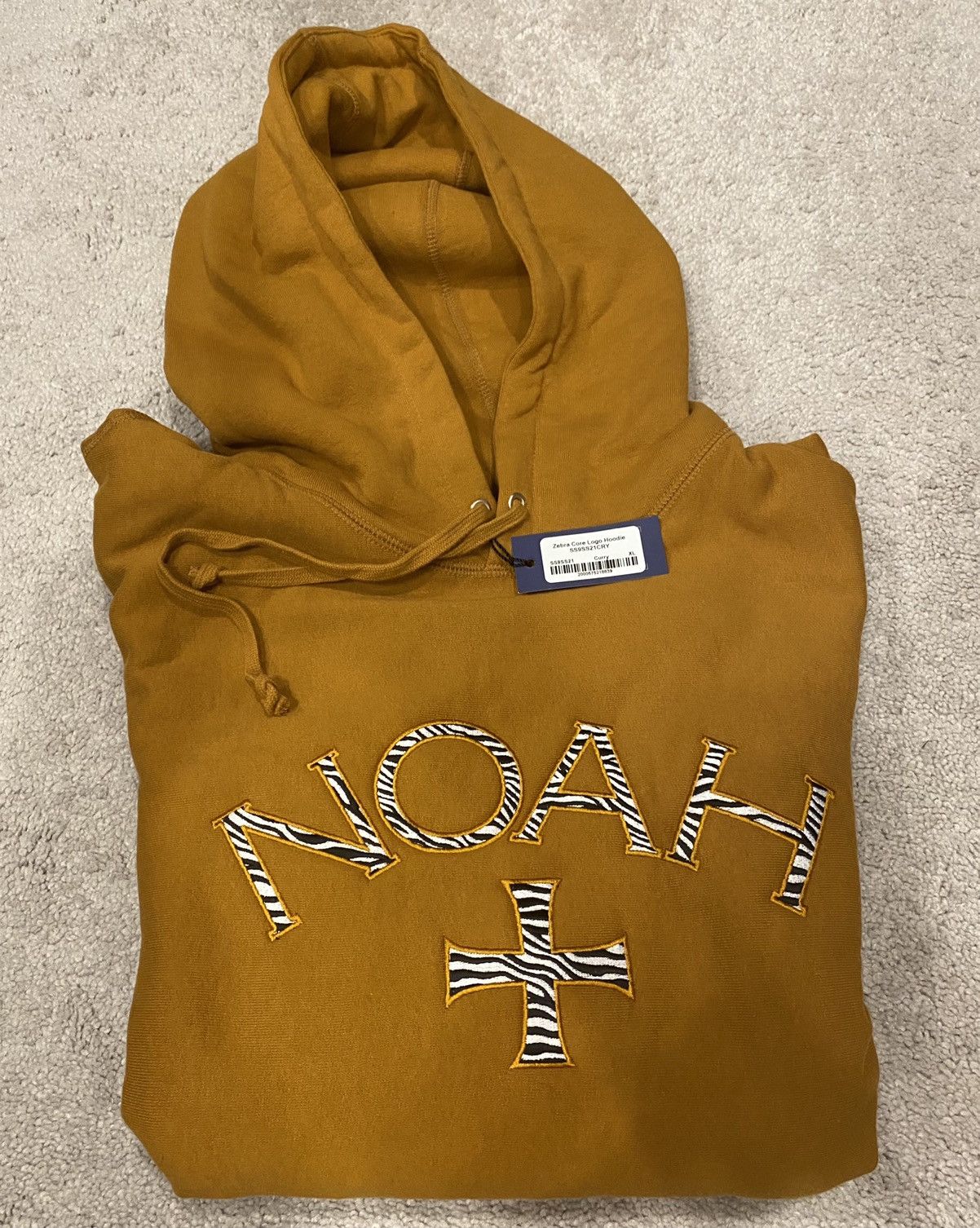 NOAH zebra embroidered core logo hoodie - パーカー