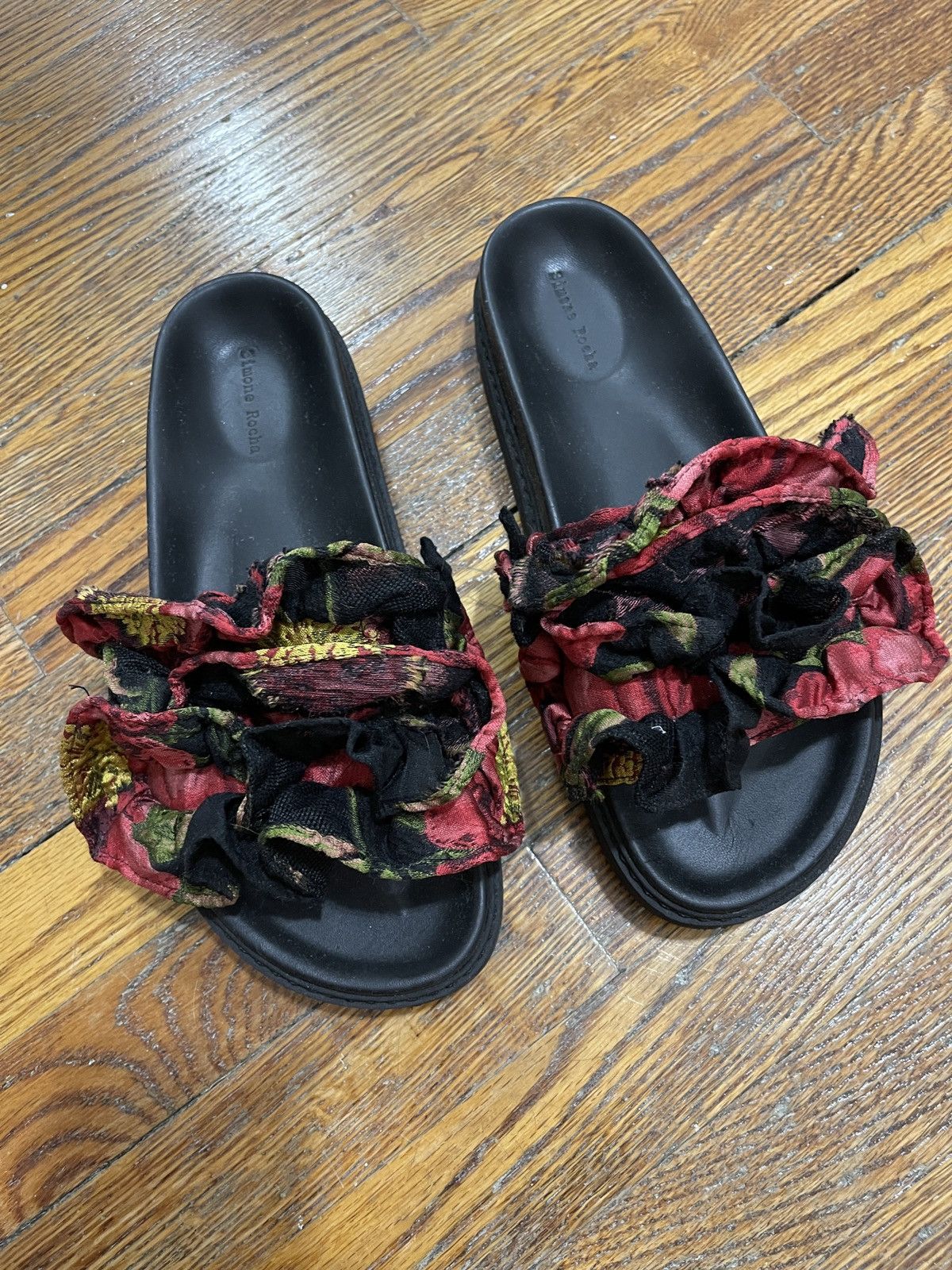 Simone Rocha Simone Rocha Jacquard platform slides | Grailed