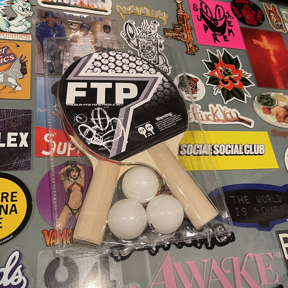 Fuck The Population FTP Ping Pong Set Brand New!! Size ONE SIZE - 2 Thumbnail