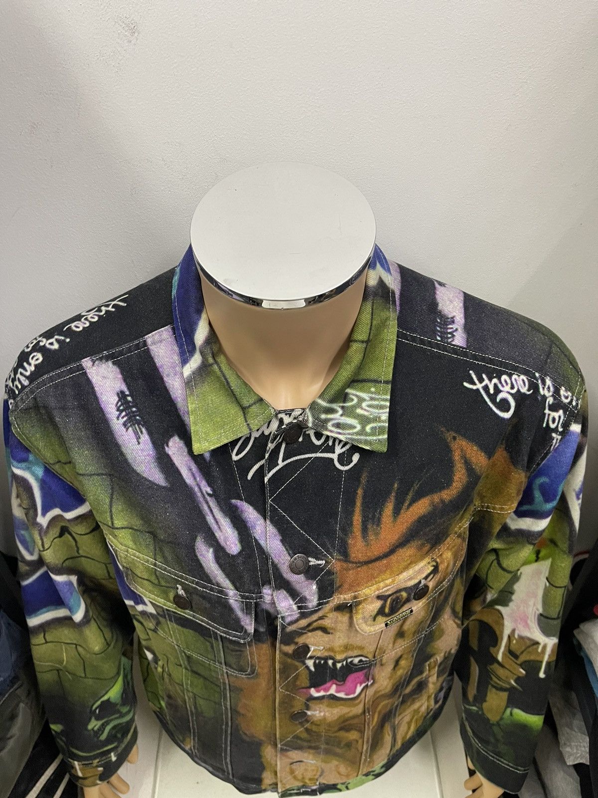 Supreme FW18 Supreme Lion’s Den Denim Trucker Jacket Multicolour Size US M / EU 48-50 / 2 - 7 Thumbnail