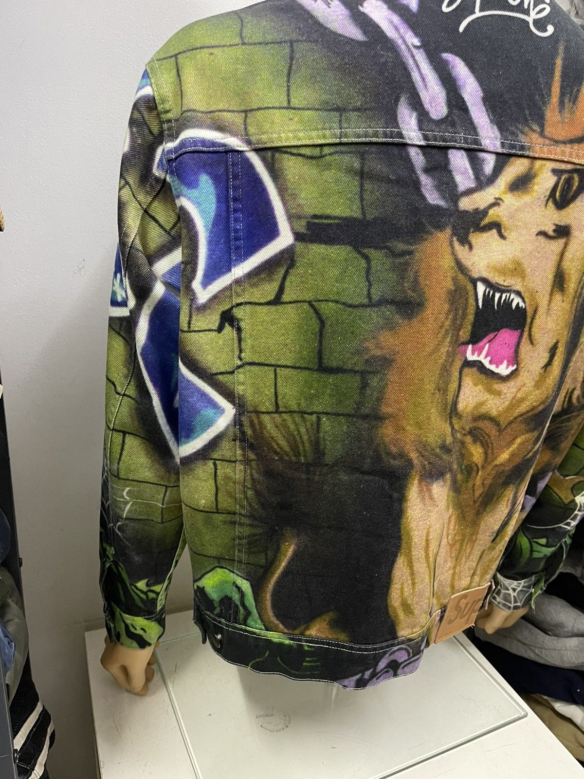Supreme FW18 Supreme Lion’s Den Denim Trucker Jacket Multicolour Size US M / EU 48-50 / 2 - 9 Thumbnail