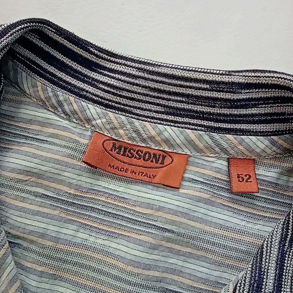 Missoni 90s Missoni iconic stripes colour pattern collar knit shirt Size US L / EU 52-54 / 3 - 3 Thumbnail