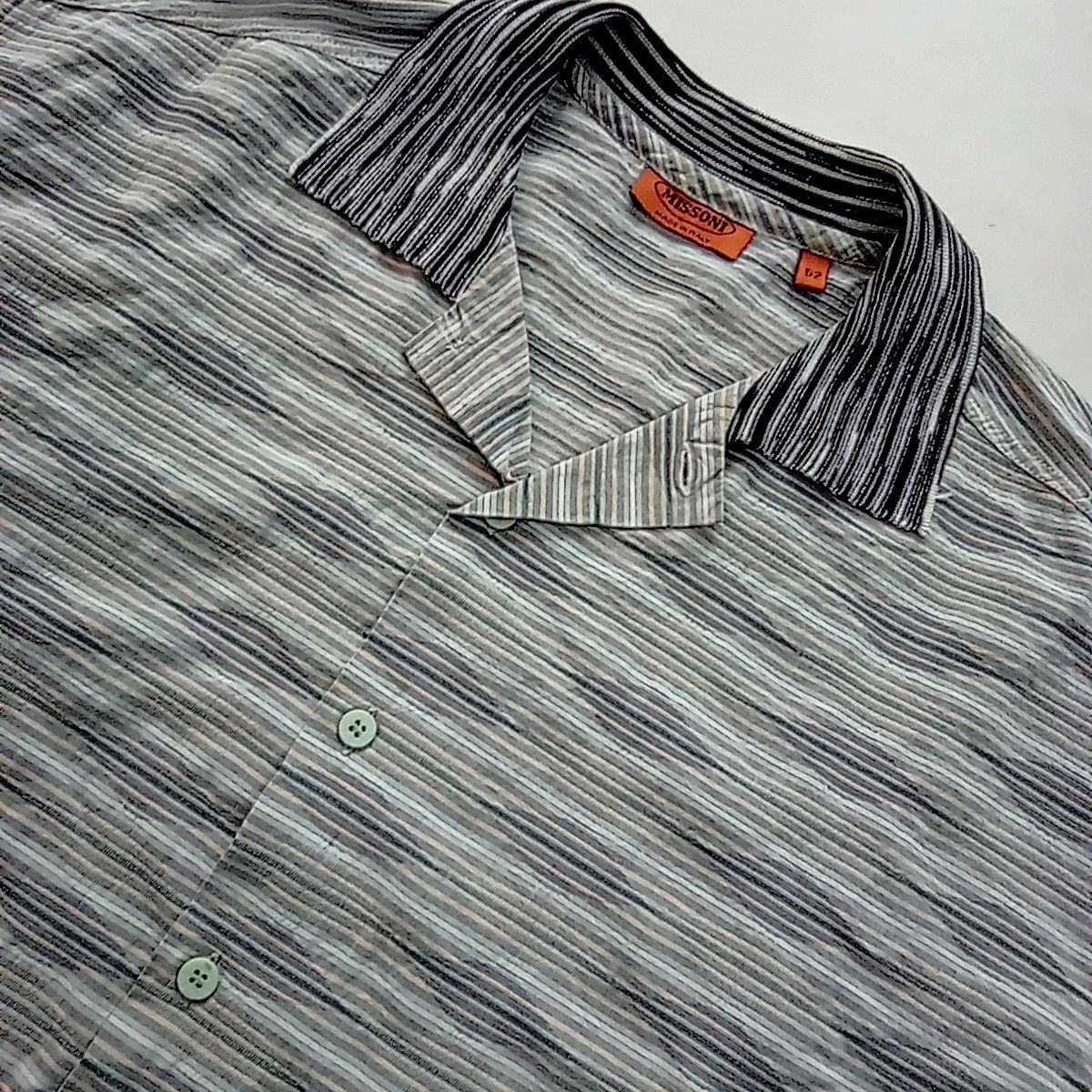 Missoni 90s Missoni iconic stripes colour pattern collar knit shirt Size US L / EU 52-54 / 3 - 2 Thumbnail