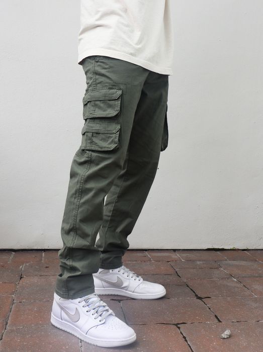 Vintage Vintage TRAVIS SCOTT Style Washed Green Baggy Cargos | Grailed