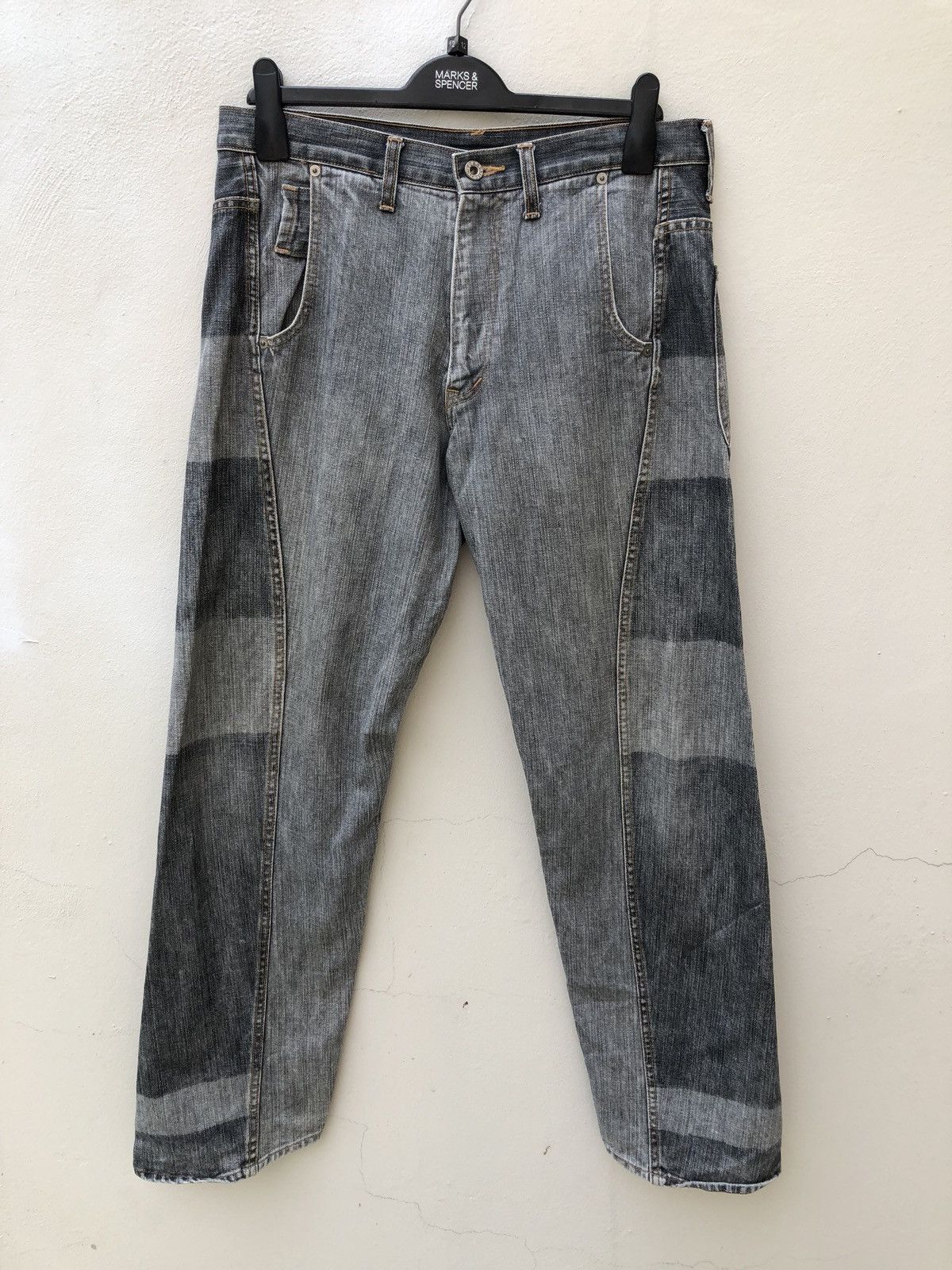 Vintage Japan Brand Community Border Striped Denim Jeans Size US 32 / EU 48 - 9 Thumbnail