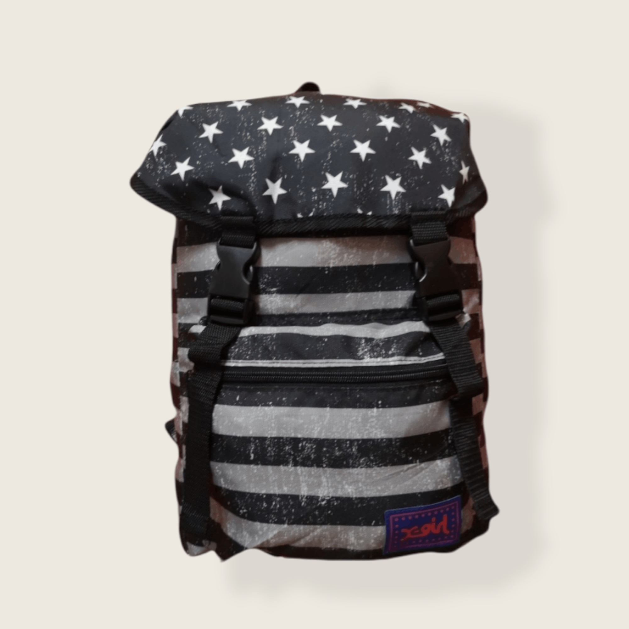 Japanese Brand VINTAGE X-GIRL STRIPES RUCKSACK/DAYPACK Size ONE SIZE - 6 Thumbnail