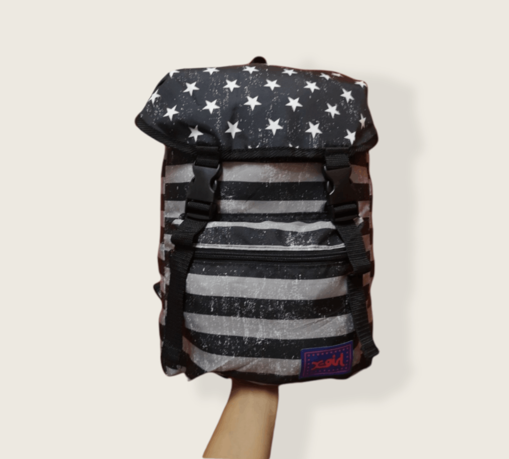 Japanese Brand VINTAGE X-GIRL STRIPES RUCKSACK/DAYPACK Size ONE SIZE - 2 Thumbnail