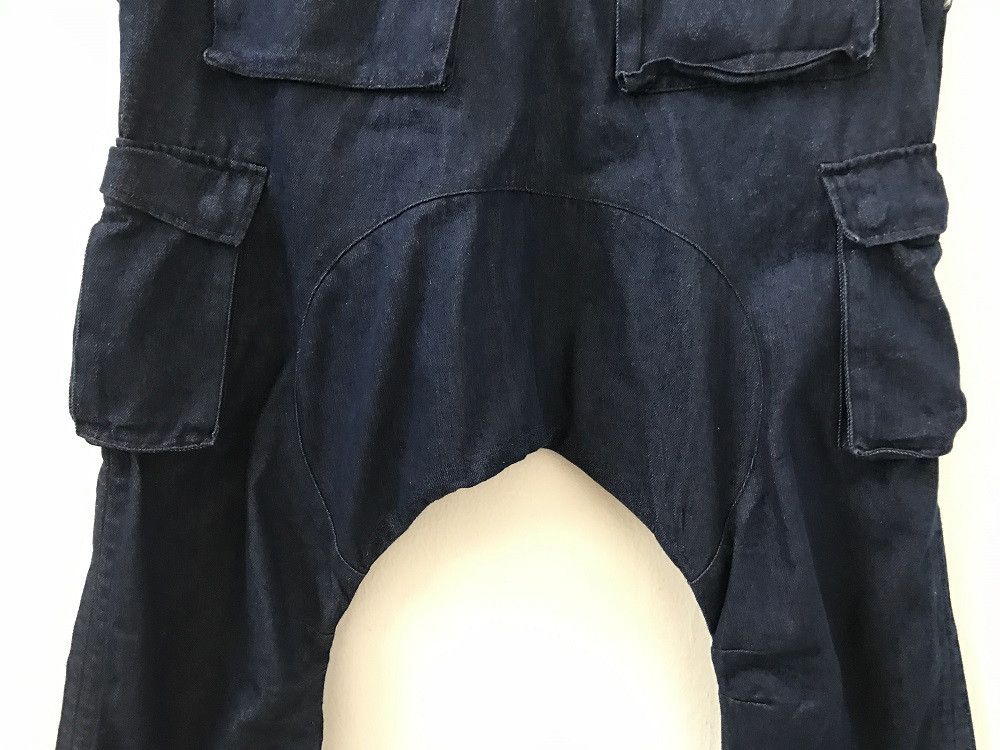 Vintage rovtski Japan Drop Crotch Tappered Leg Cargo Trouser Denim Size US 34 / EU 50 - 9 Thumbnail