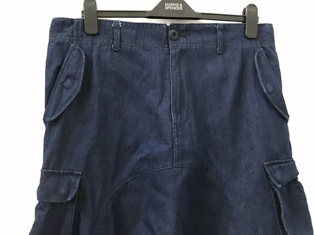 Vintage rovtski Japan Drop Crotch Tappered Leg Cargo Trouser Denim Size US 34 / EU 50 - 2 Thumbnail