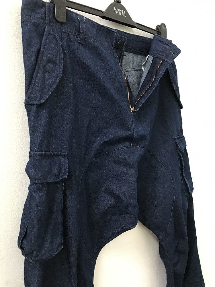 Vintage rovtski Japan Drop Crotch Tappered Leg Cargo Trouser Denim Size US 34 / EU 50 - 6 Thumbnail