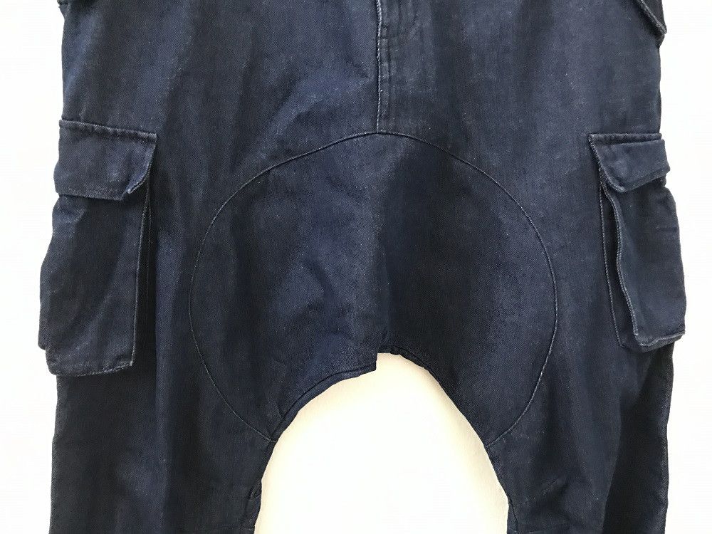 Vintage rovtski Japan Drop Crotch Tappered Leg Cargo Trouser Denim Size US 34 / EU 50 - 3 Thumbnail