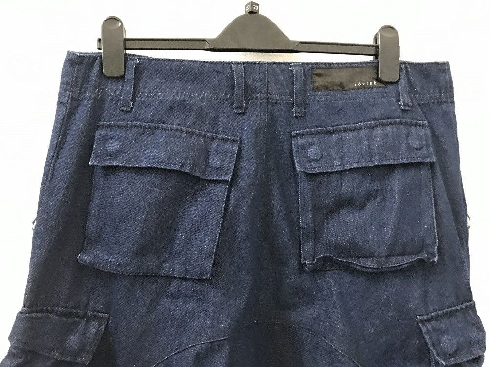 Vintage rovtski Japan Drop Crotch Tappered Leg Cargo Trouser Denim Size US 34 / EU 50 - 8 Thumbnail