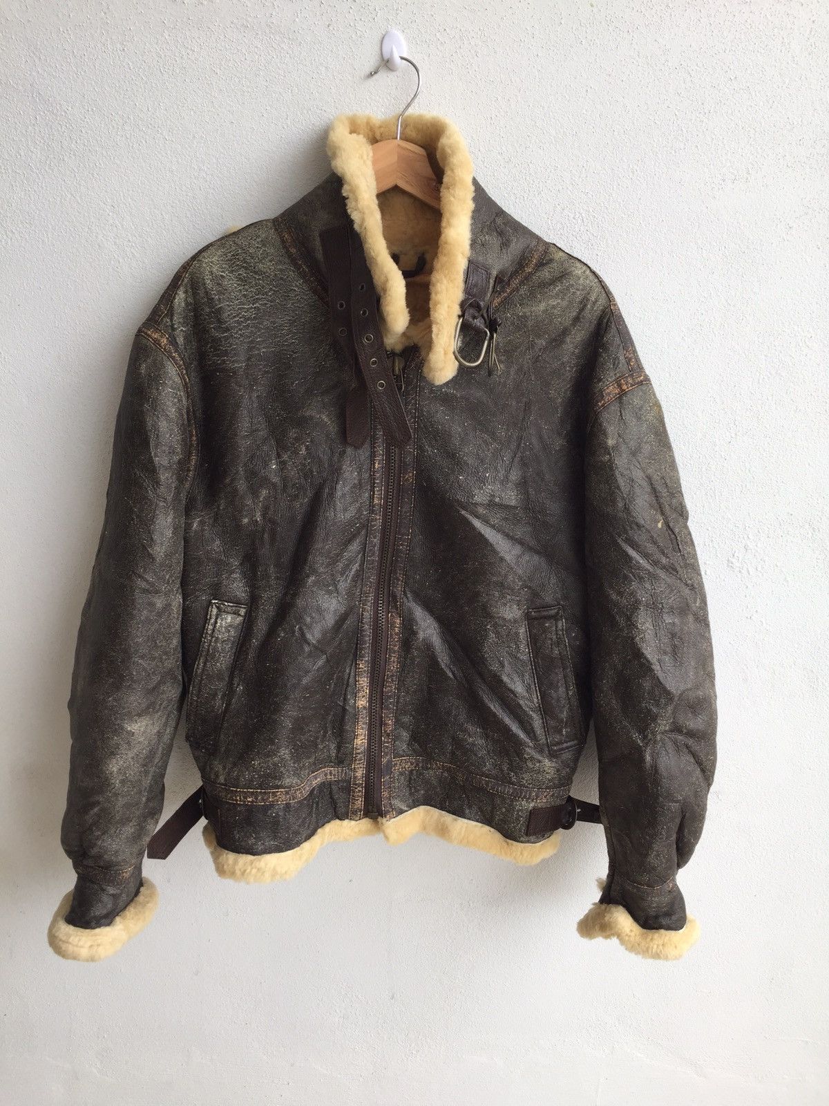 Military Vintage B 3 Jacket /B3 jacket/ B3 military sheepskin jacket ...