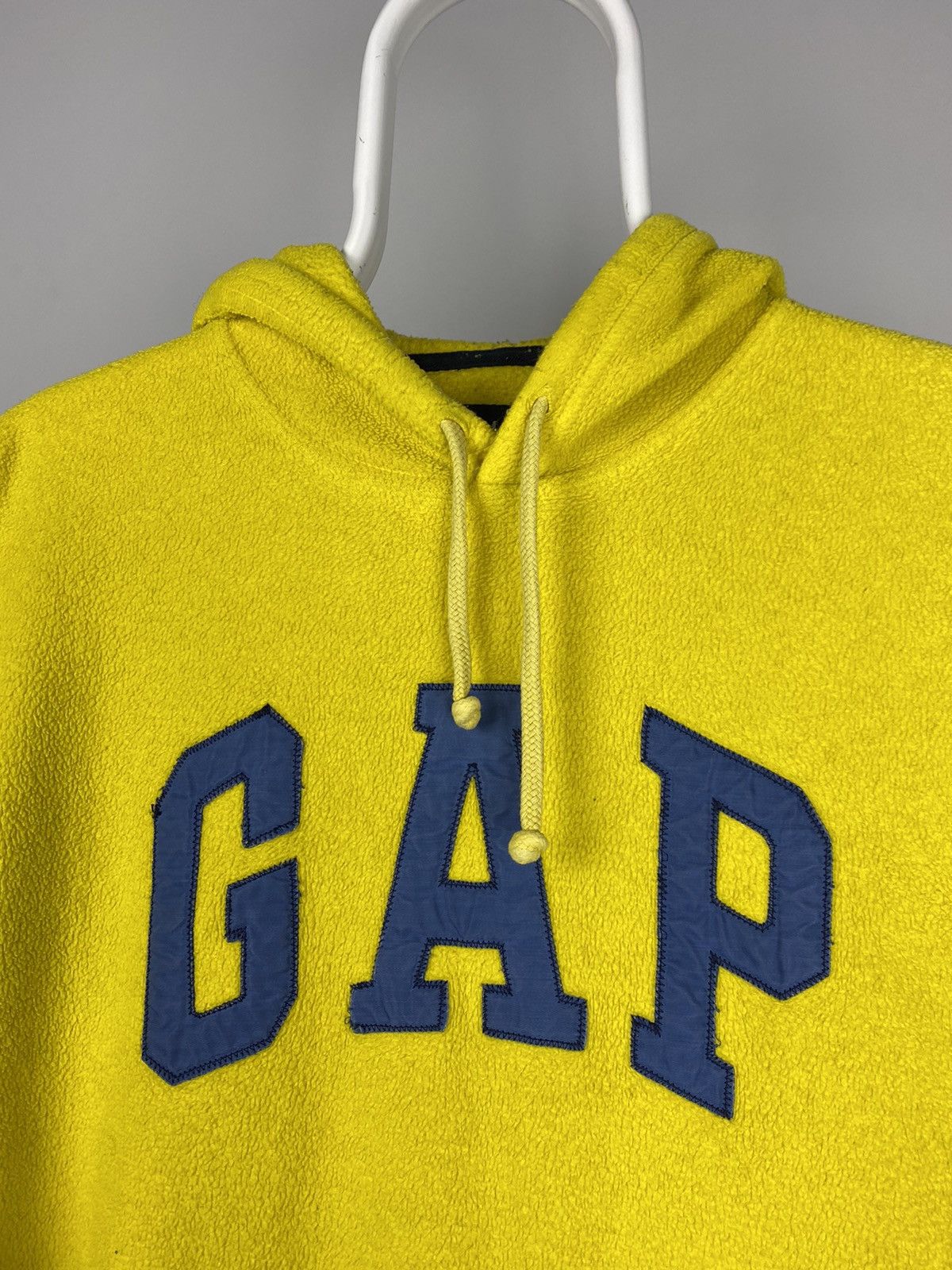 Gap × Vintage Gap vintage big logo spell out blue yellow fleece hoodie Size US S / EU 44-46 / 1 - 2 Thumbnail