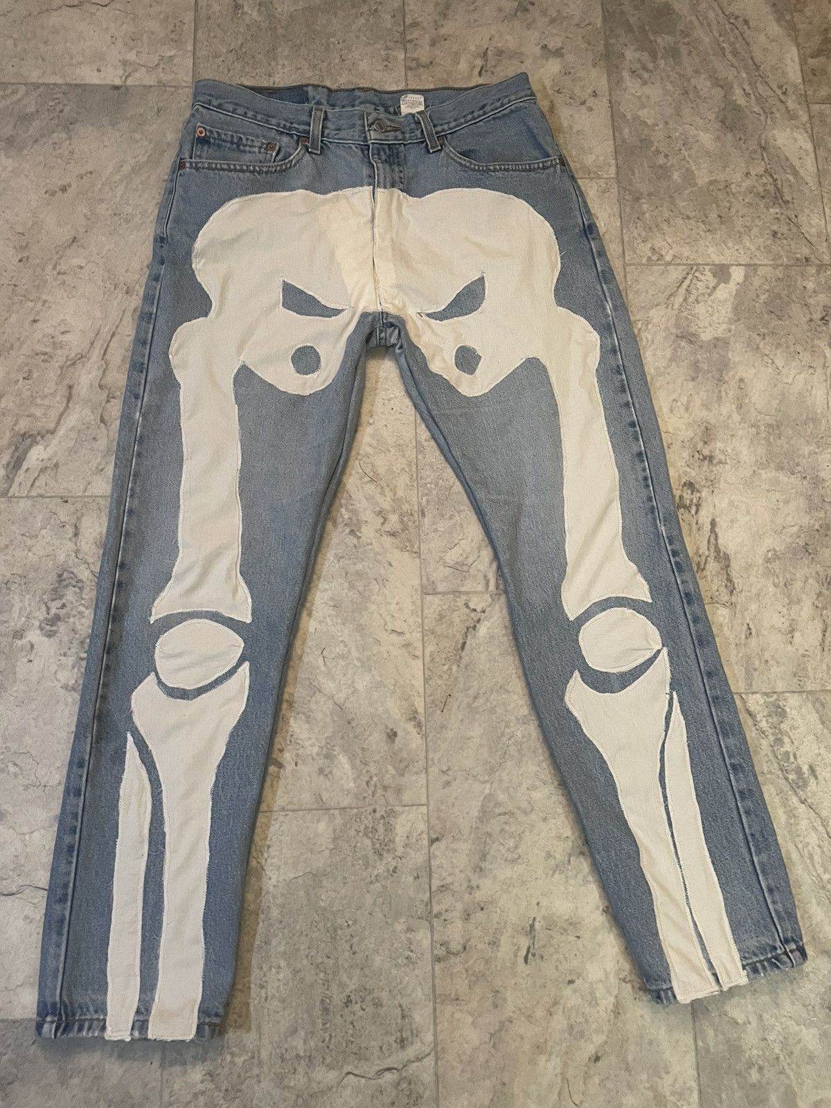 Other LIGHTWASH SKELETON JEANS ☠️ Size US 32 / EU 48 - 1 Thumbnail