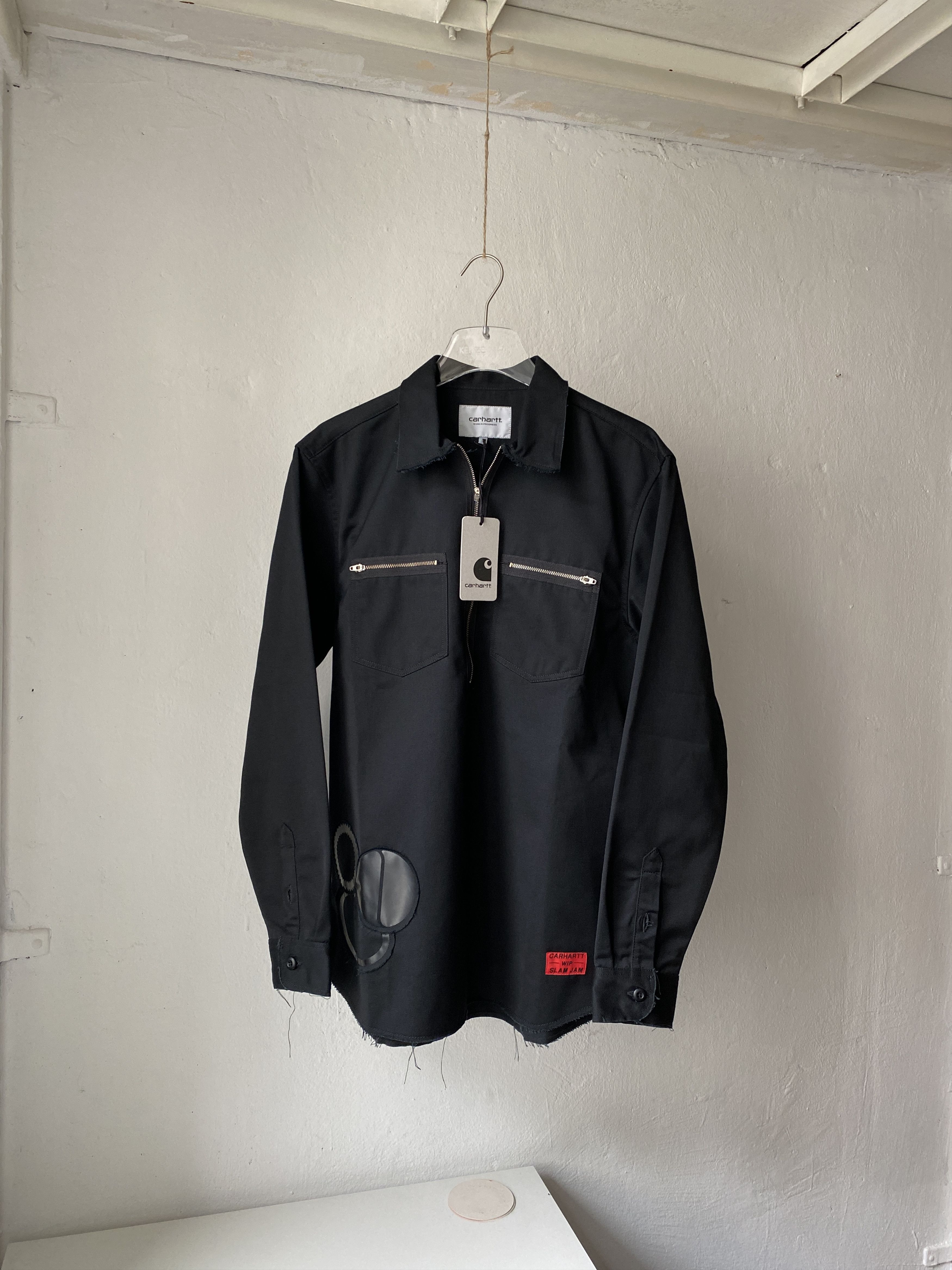 Carhartt Wip × Slam Jam Carhartt Wip x Slam Jam Black Minute Man Zip Shirt Size US L / EU 52-54 / 3 - 2 Thumbnail