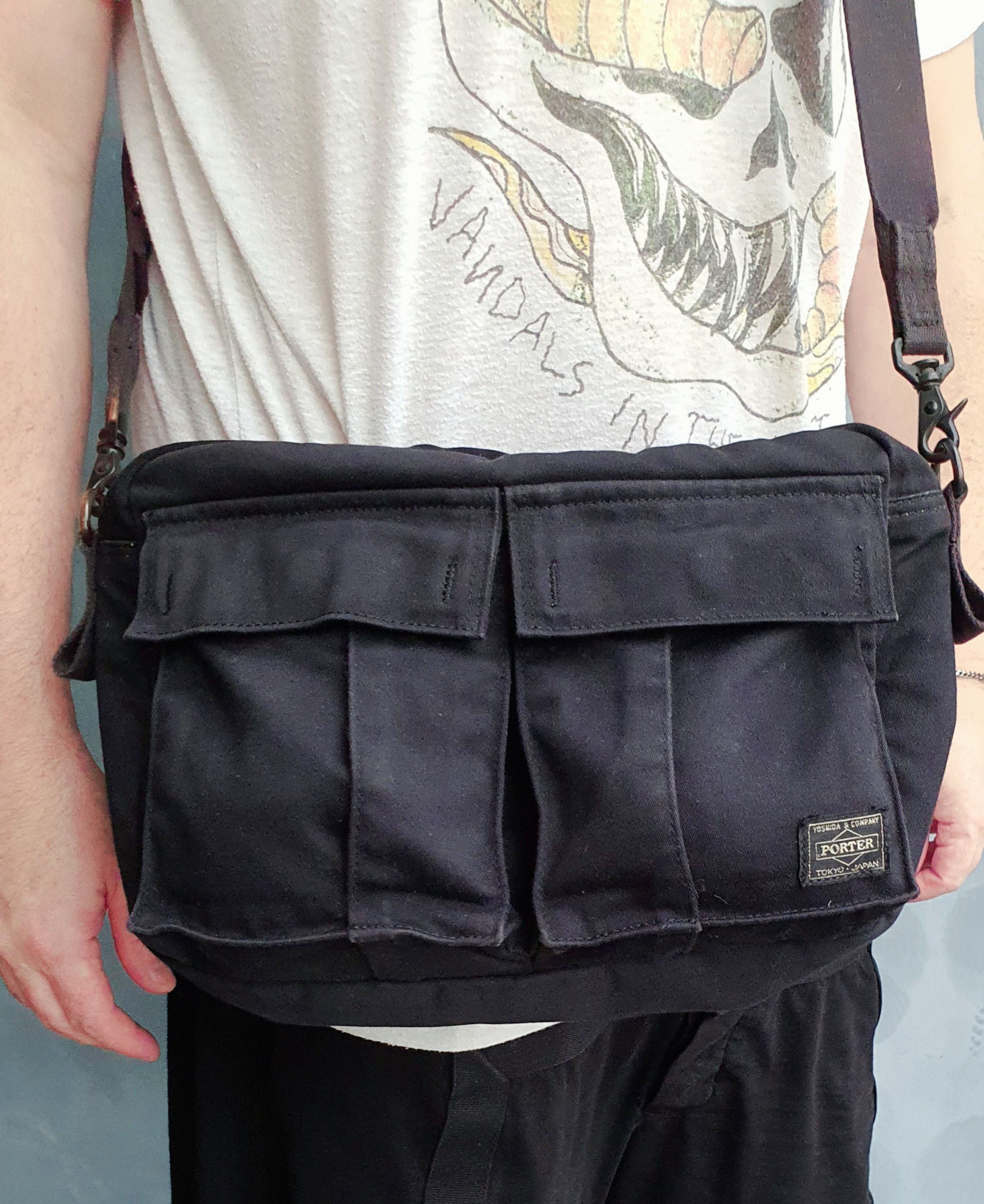 Porter 👺 PORTER JAPAN LOVE & PEACE MESSENGER BAG | Grailed