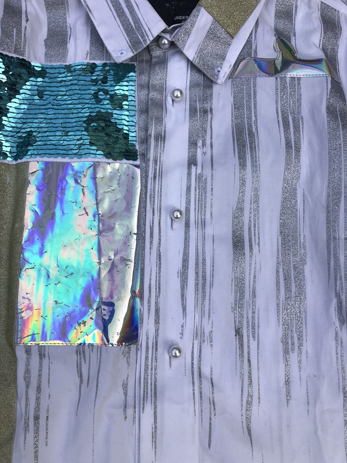 Undercover AW01 DAVF textured button up shirt Shirts Button Ups
