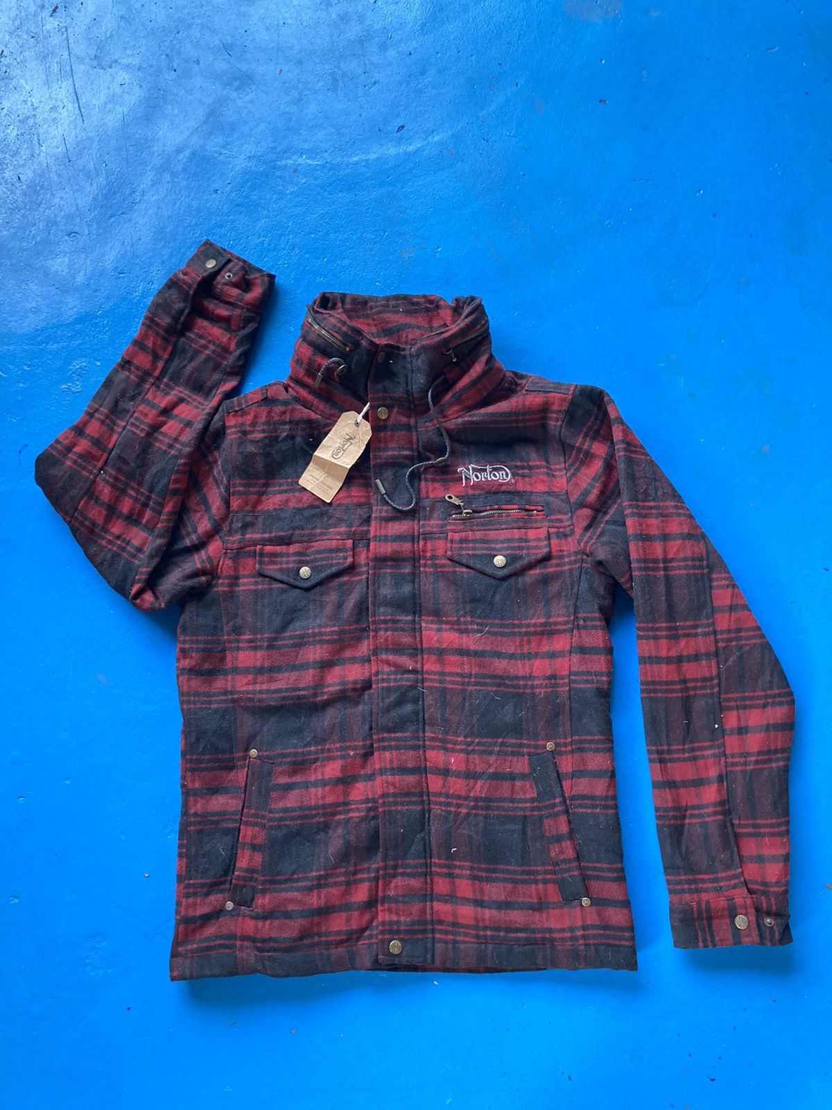 Norton Norton Motorcycle Checkered Jacket Size US L / EU 52-54 / 3 - 2 Thumbnail