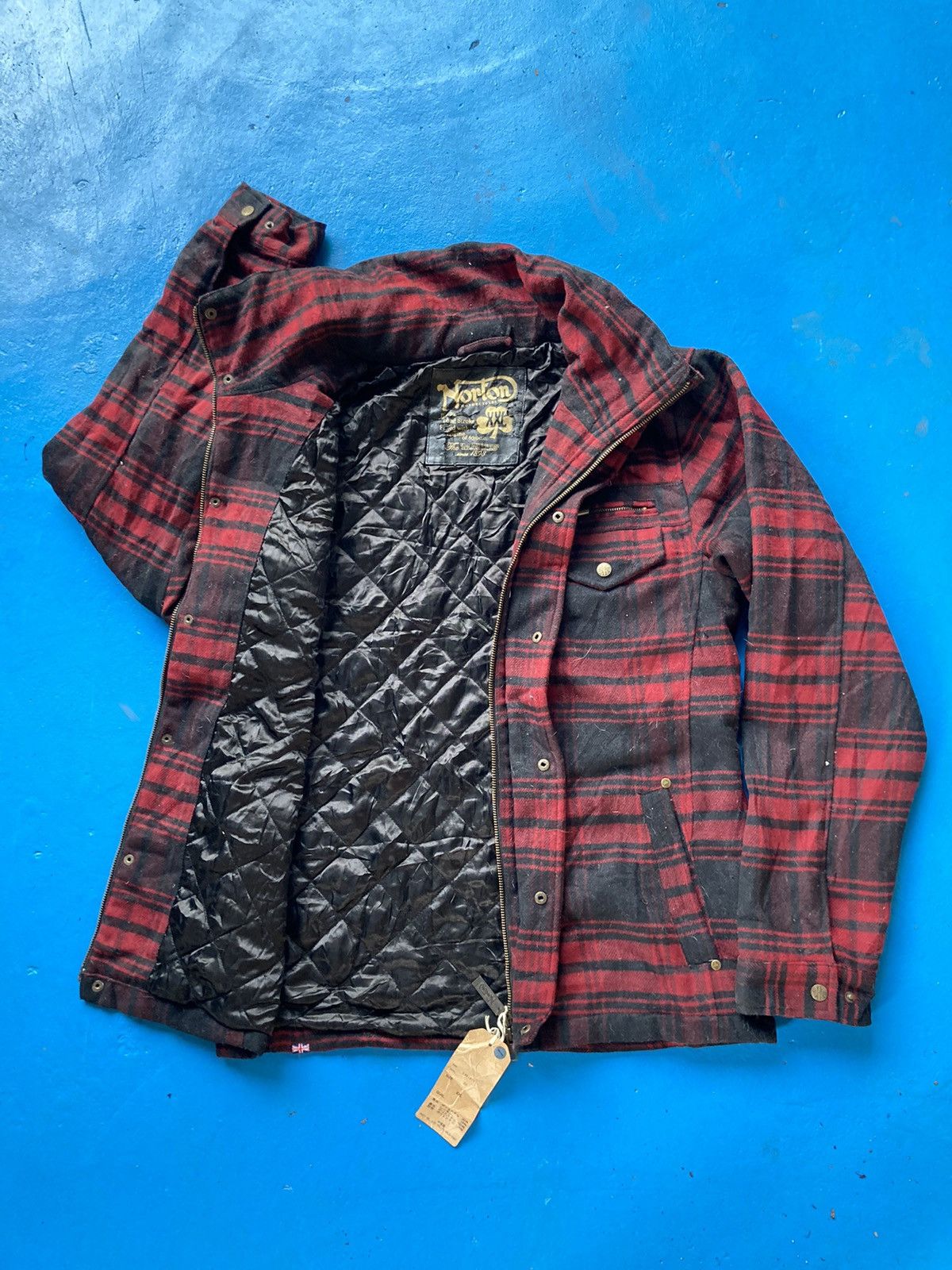 Norton Norton Motorcycle Checkered Jacket Size US L / EU 52-54 / 3 - 1 Thumbnail