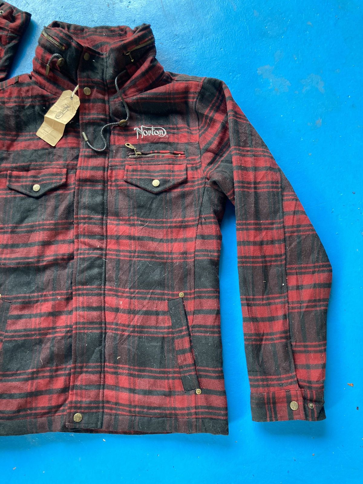 Norton Norton Motorcycle Checkered Jacket Size US L / EU 52-54 / 3 - 4 Thumbnail