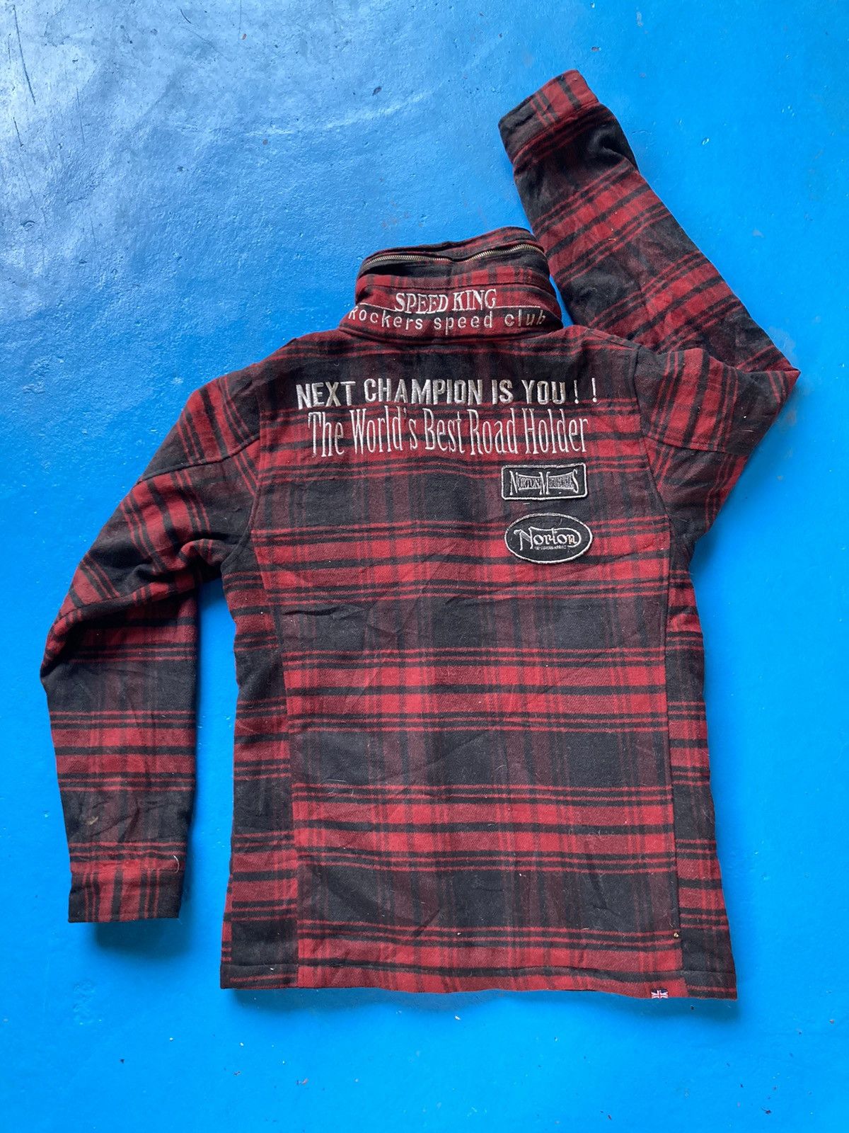 Norton Norton Motorcycle Checkered Jacket Size US L / EU 52-54 / 3 - 3 Thumbnail
