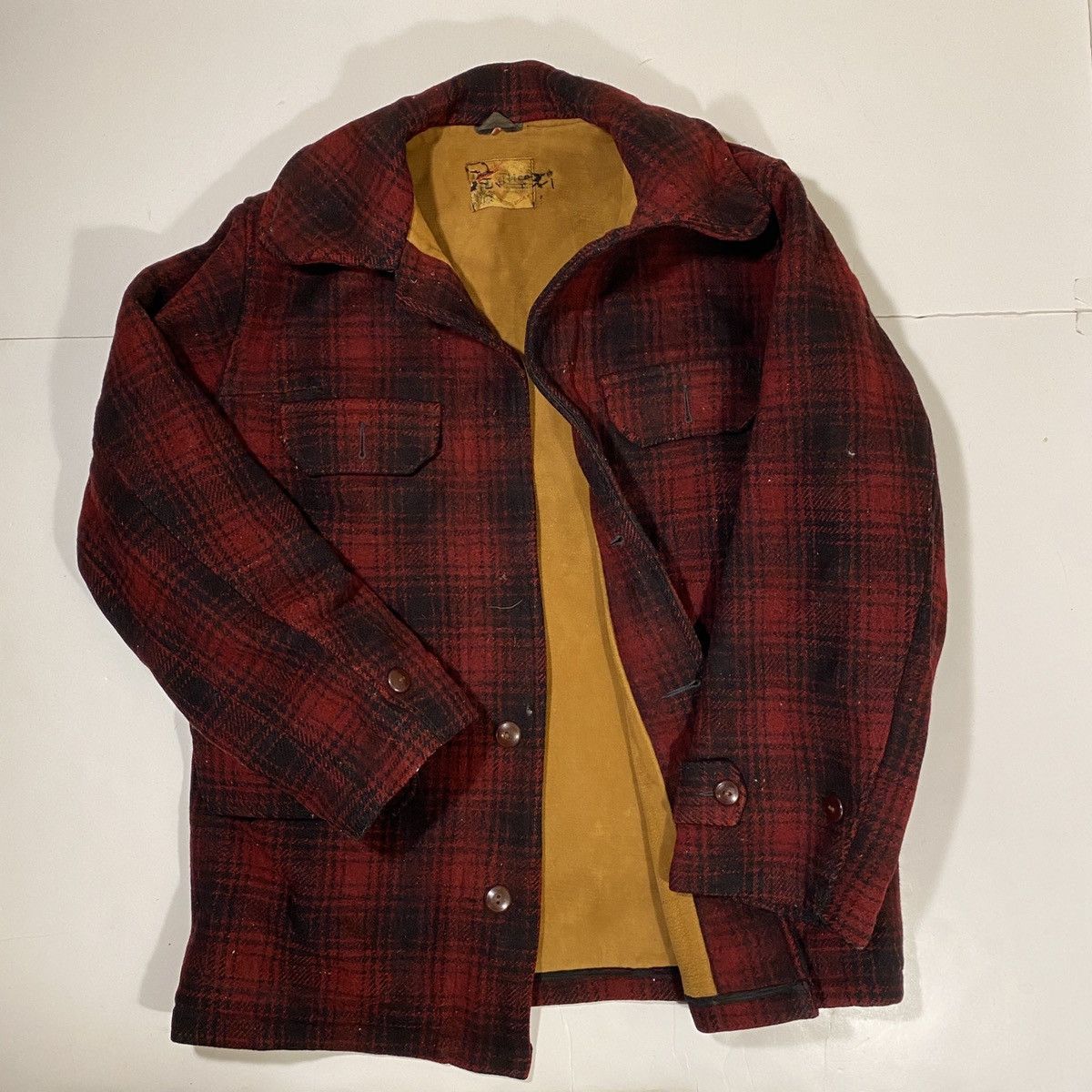Vintage × Woolrich Woolen Mills 40’s Utica Duxbak Mackinaw Hunting Jacket Rainproofed Wool Size US L / EU 52-54 / 3 - 1 Thumbnail