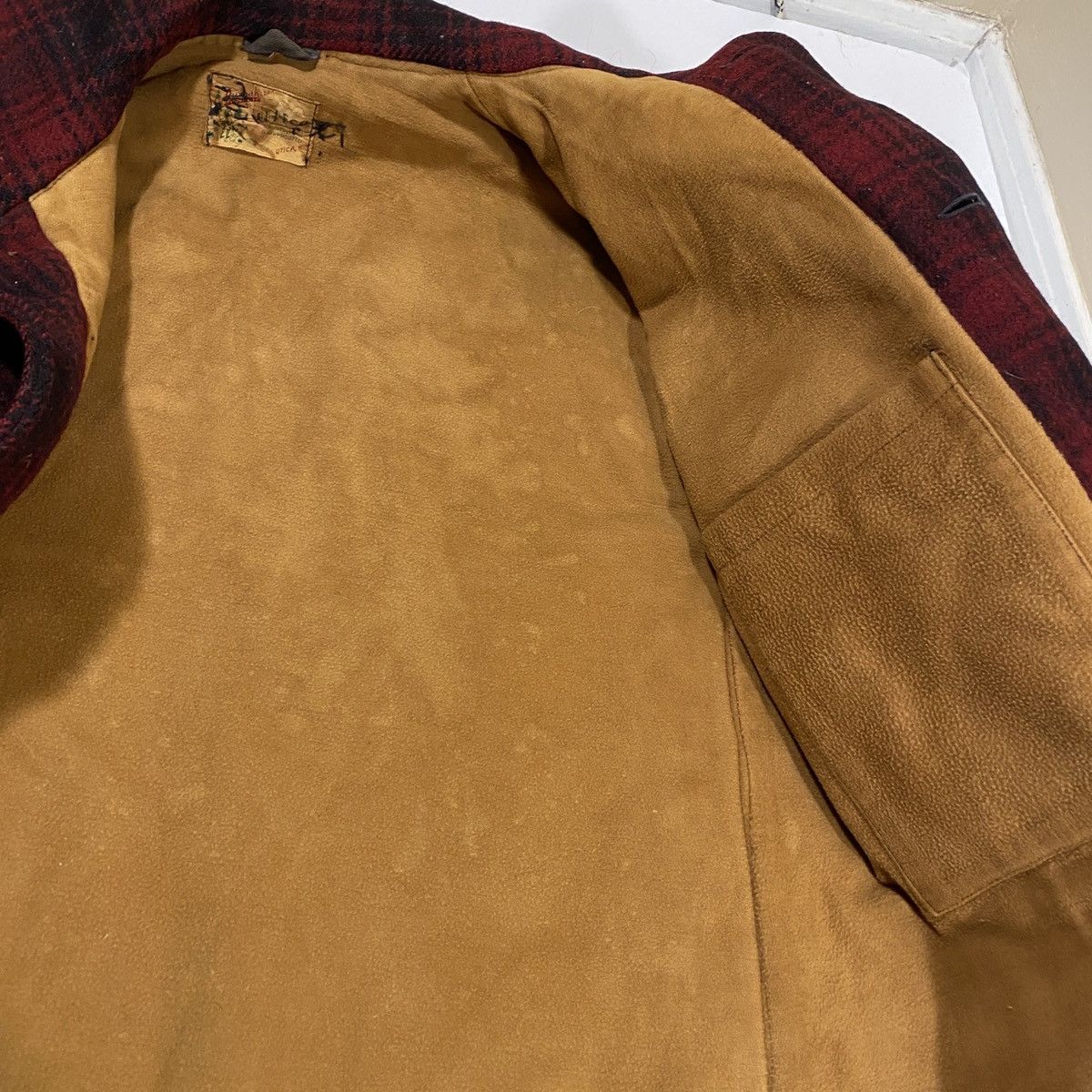 Vintage × Woolrich Woolen Mills 40’s Utica Duxbak Mackinaw Hunting Jacket Rainproofed Wool Size US L / EU 52-54 / 3 - 5 Thumbnail