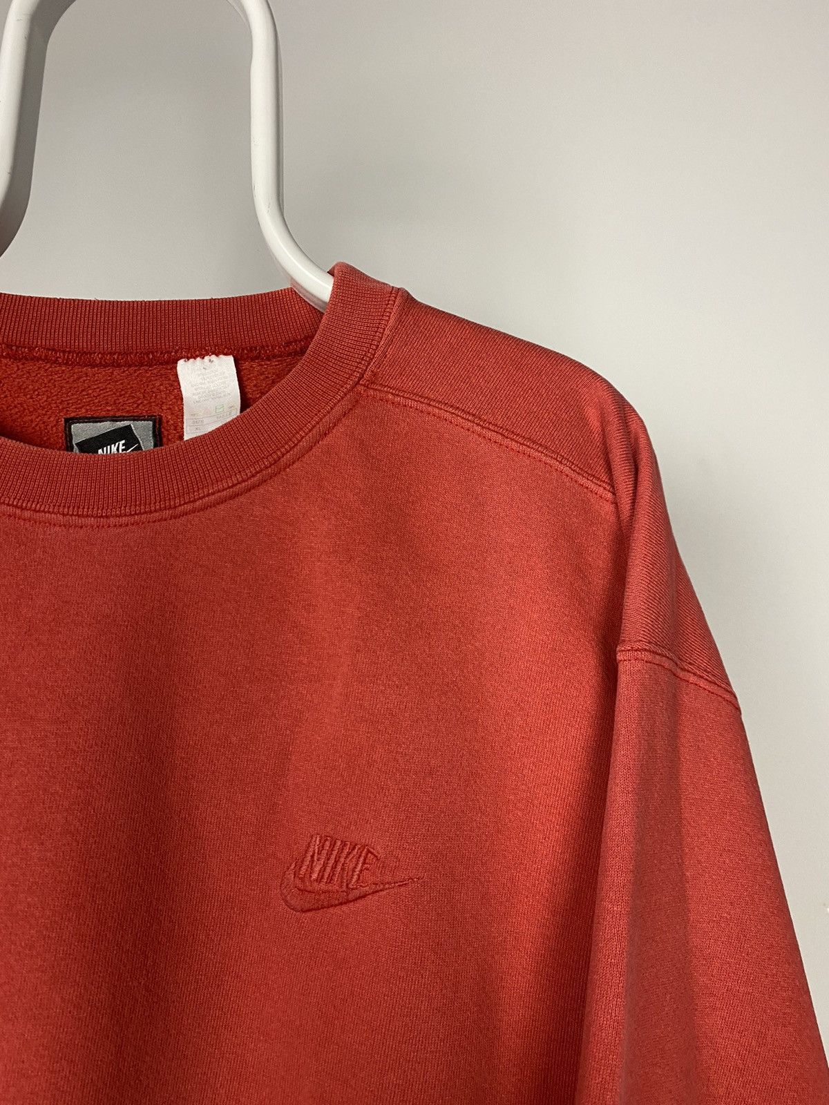 Nike × Vintage Nike vintage red sweatshirt small logo Size US XL / EU 56 / 4 - 2 Thumbnail