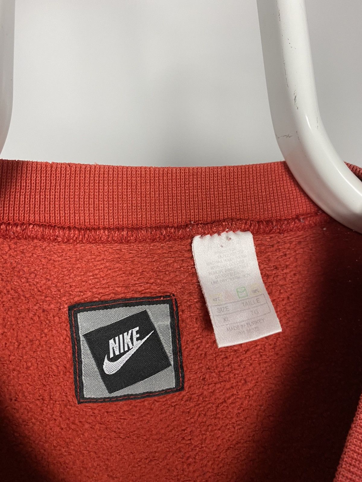 Nike × Vintage Nike vintage red sweatshirt small logo Size US XL / EU 56 / 4 - 3 Thumbnail