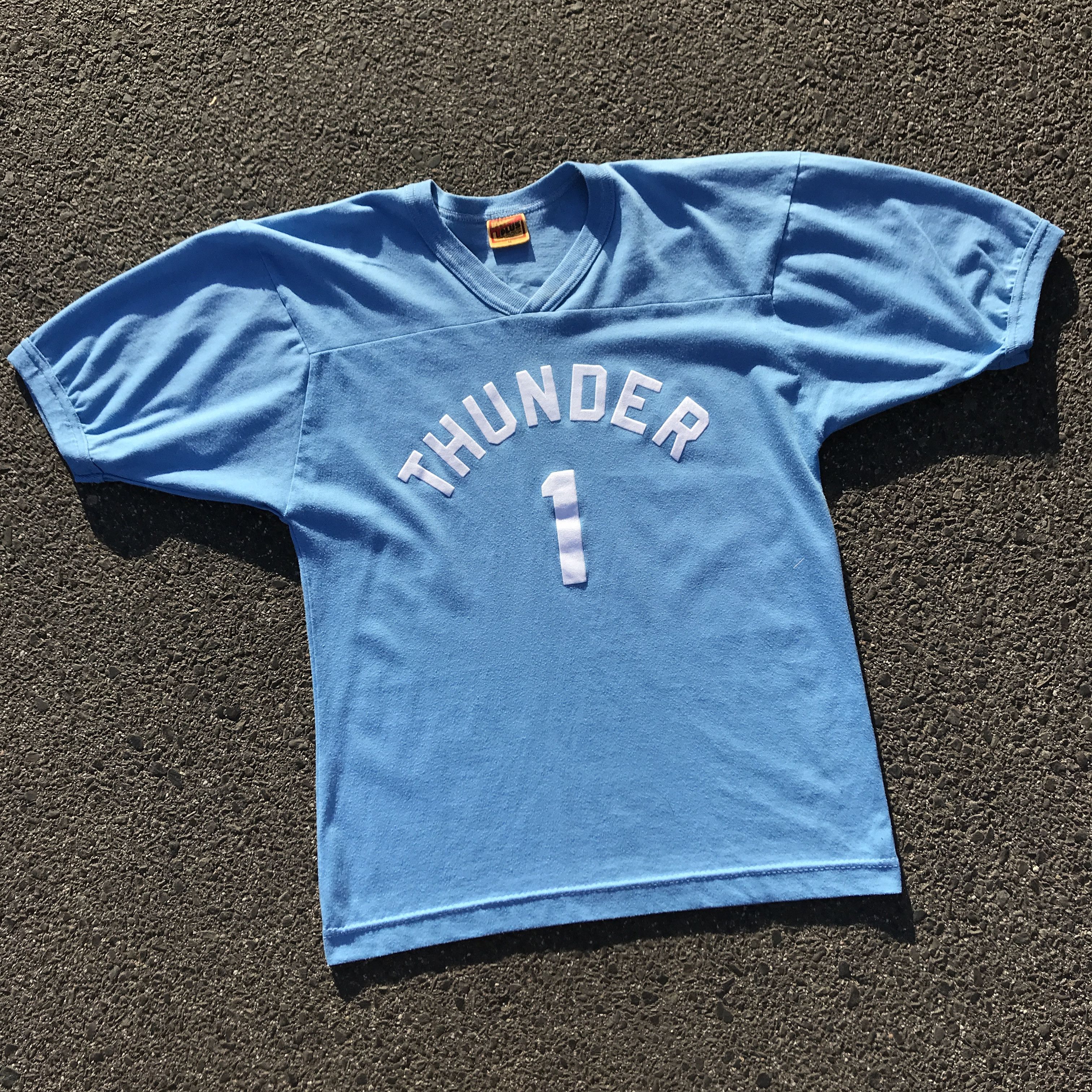 Vintage Vintage 80s Thunder Baseball Shirt Size US M / EU 48-50 / 2 - 1 Thumbnail