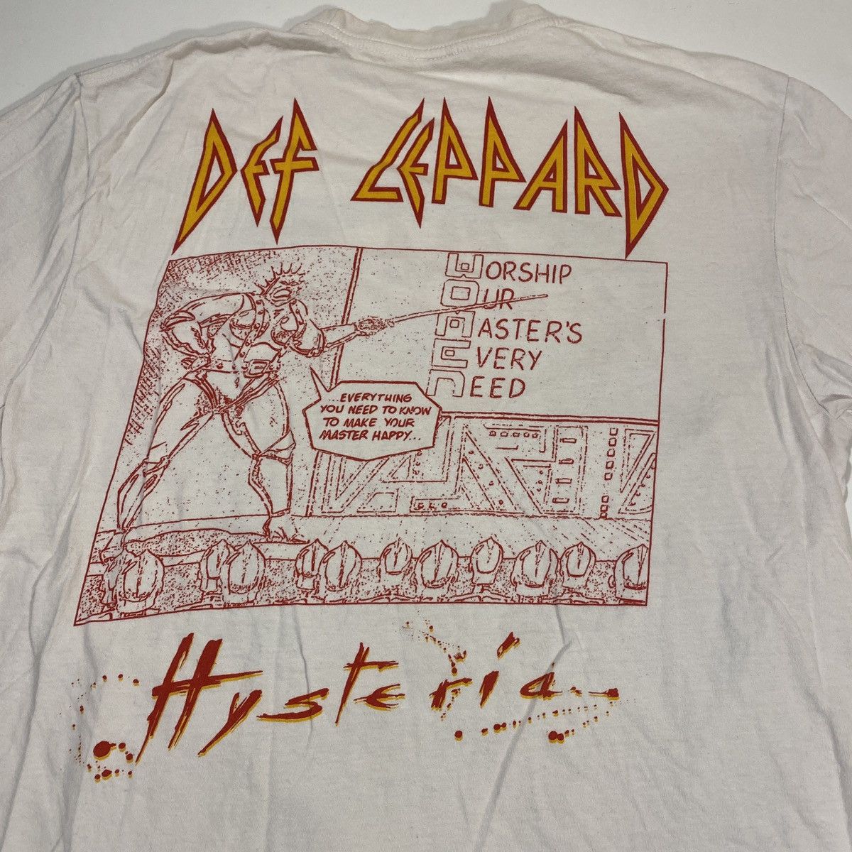 Band Tees × Def Leppard × Vintage 87’ Def Leppard Hysteria Tee Size US XL / EU 56 / 4 - 2 Thumbnail