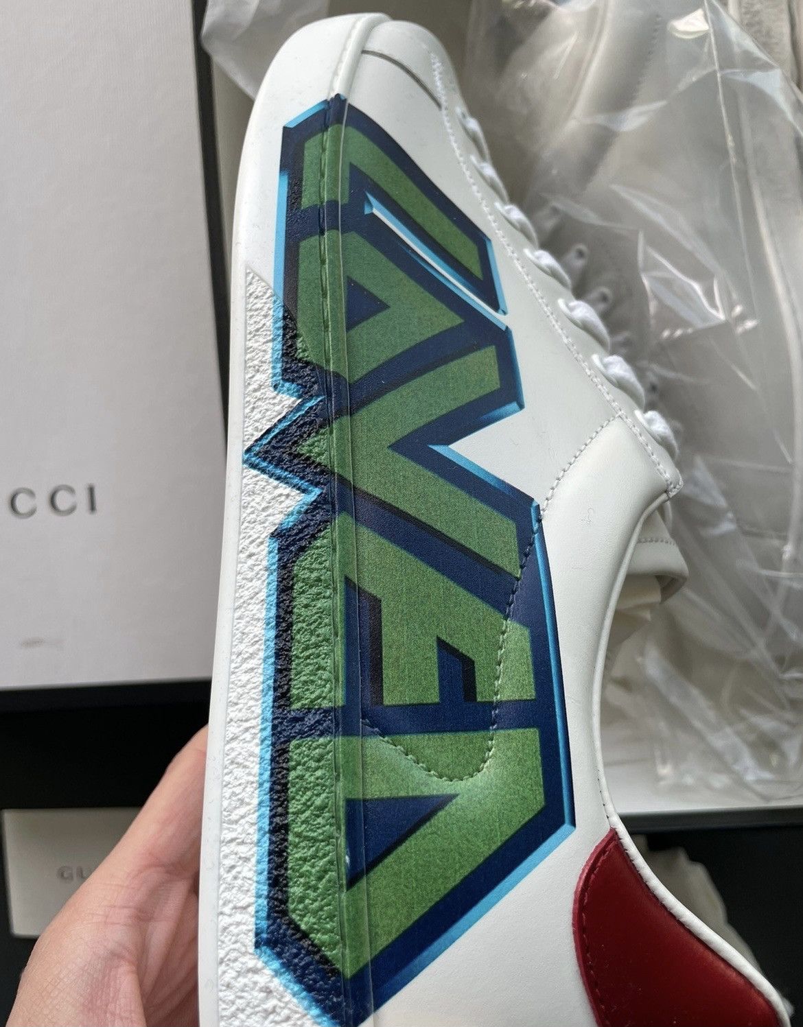 Gucci Super Runway Limited Edition LOVED ACE Leather Sneakers New Size US 10.5 / EU 43-44 - 14 Thumbnail