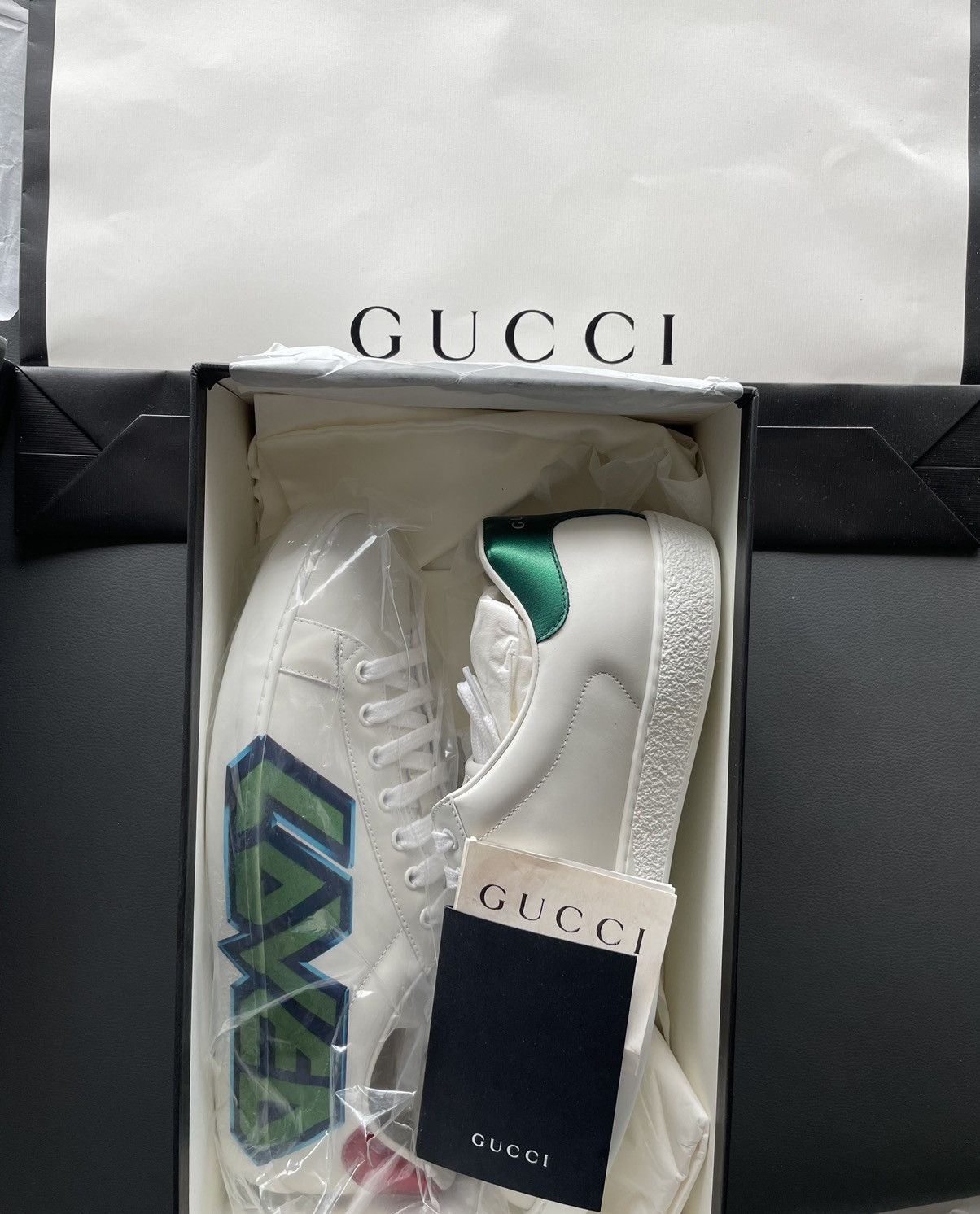 Gucci Super Runway Limited Edition LOVED ACE Leather Sneakers New Size US 10.5 / EU 43-44 - 5 Thumbnail