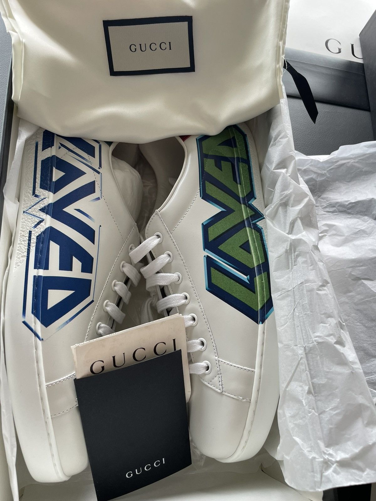 Gucci Super Runway Limited Edition LOVED ACE Leather Sneakers New Size US 10.5 / EU 43-44 - 25 Thumbnail