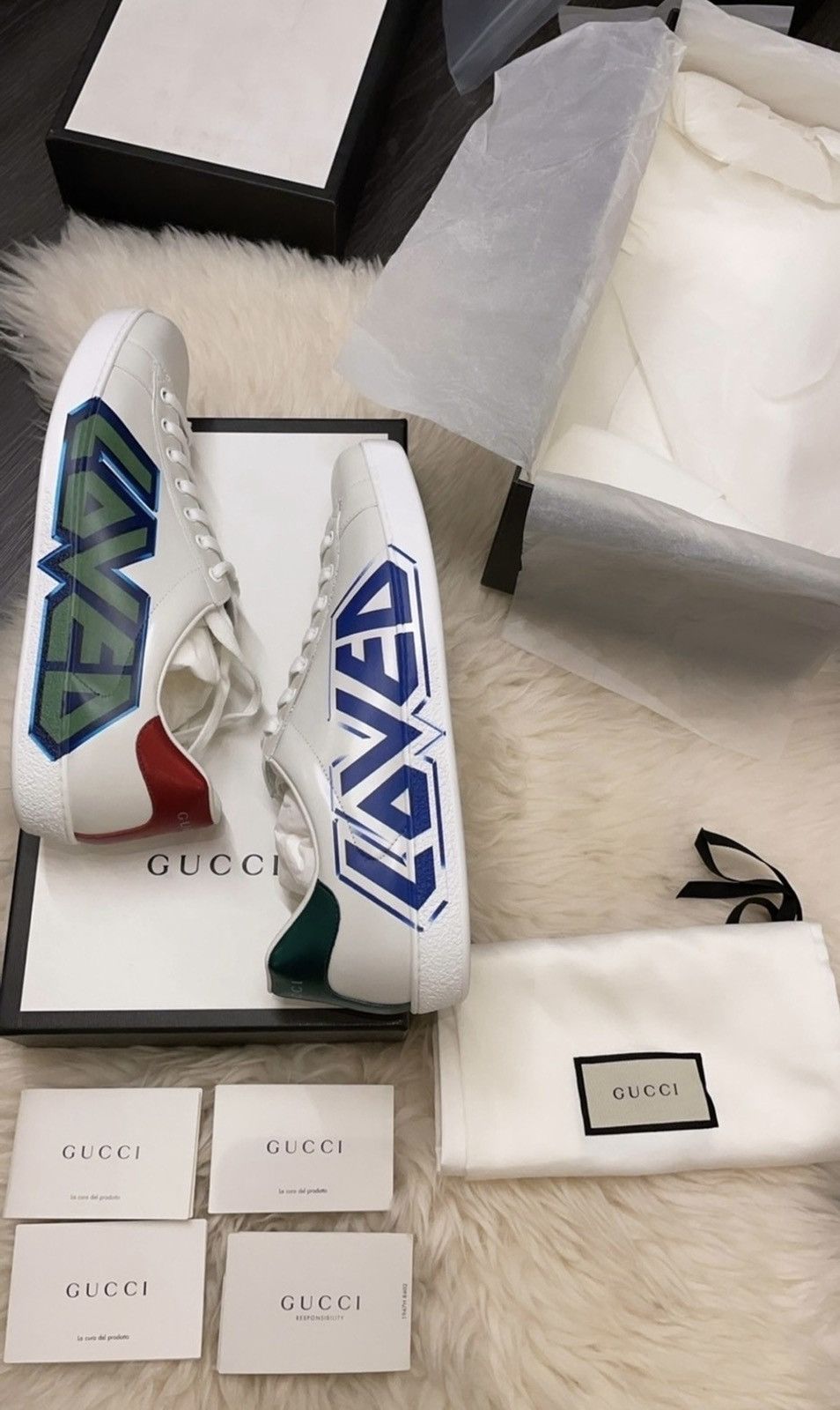 Gucci Super Runway Limited Edition Leather ACE Sneakers Brand New Size US 11 / EU 44 - 5 Thumbnail