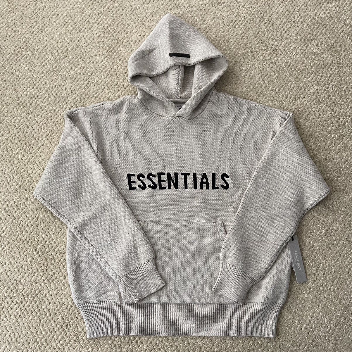 Fear of God Fear of God Essentials Knit Pullover Hoodie Moss SS21