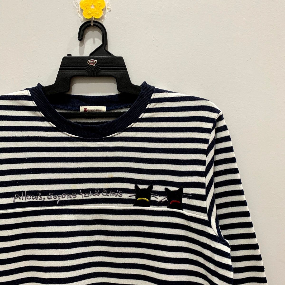 Japanese Brand × Vintage GRACEFUL DAYS Sweatshirts Striped Size LL Fits M Size US M / EU 48-50 / 2 - 2 Thumbnail