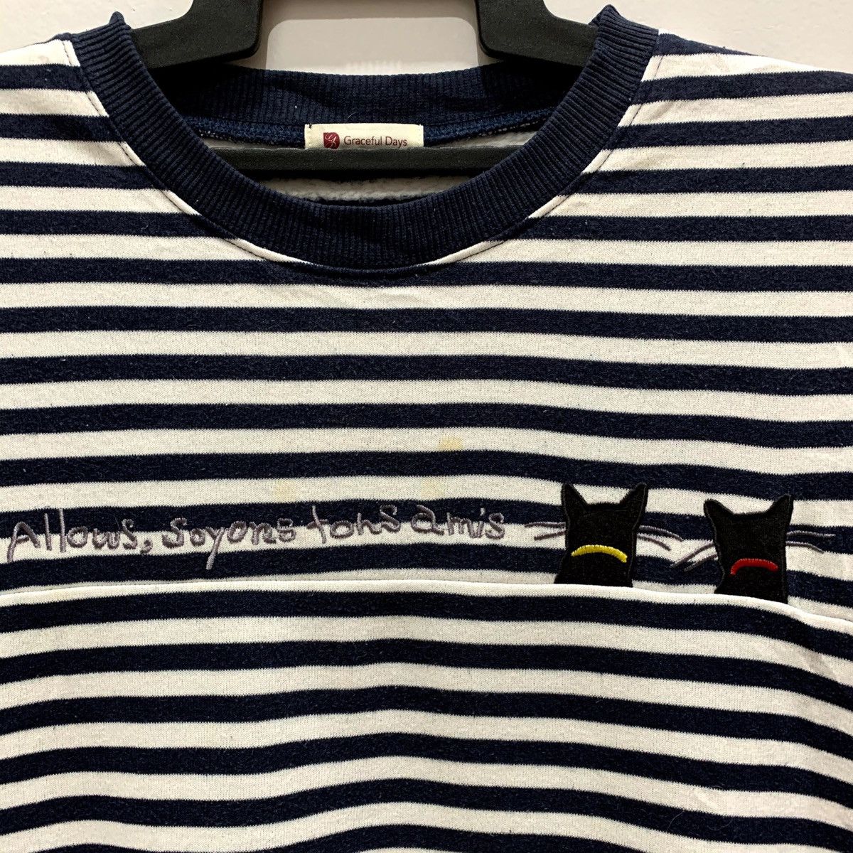 Japanese Brand × Vintage GRACEFUL DAYS Sweatshirts Striped Size LL Fits M Size US M / EU 48-50 / 2 - 3 Thumbnail