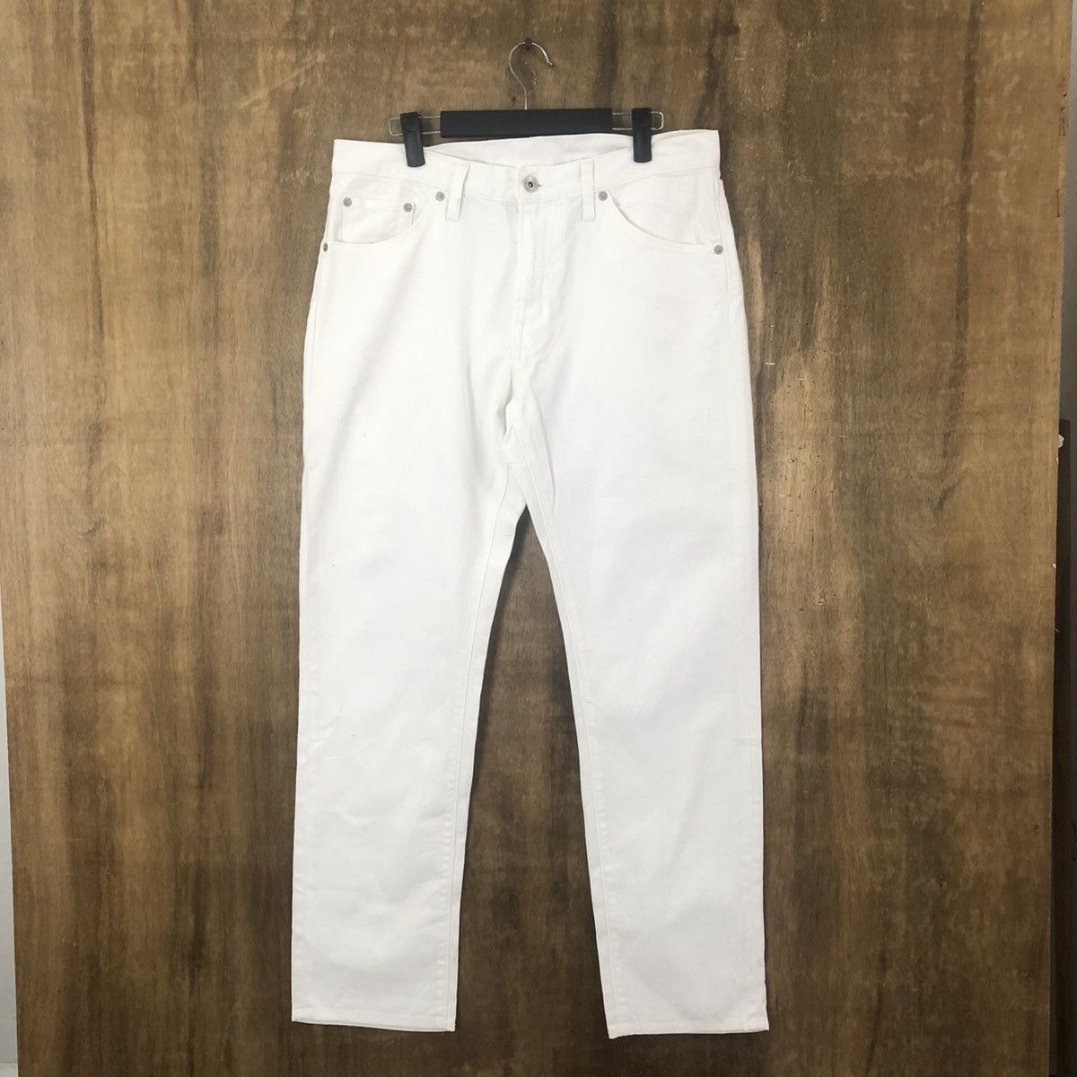 Japanese Brand GU WHITE JEANS PANTS # 014 Size US 32 / EU 48 - 1 Thumbnail