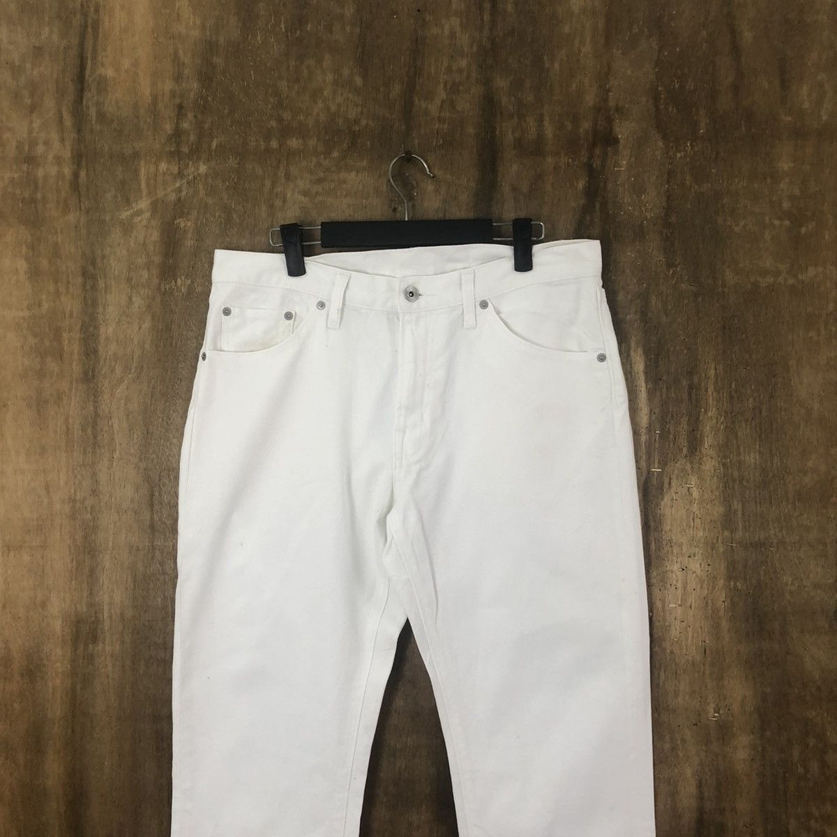 Japanese Brand GU WHITE JEANS PANTS # 014 Size US 32 / EU 48 - 2 Thumbnail