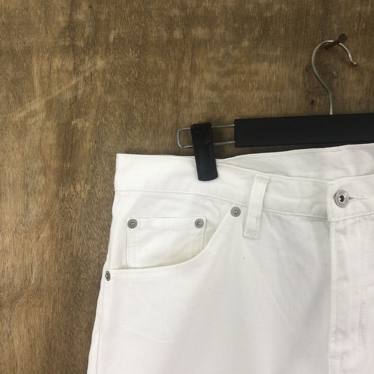Japanese Brand GU WHITE JEANS PANTS # 014 Size US 32 / EU 48 - 4 Thumbnail