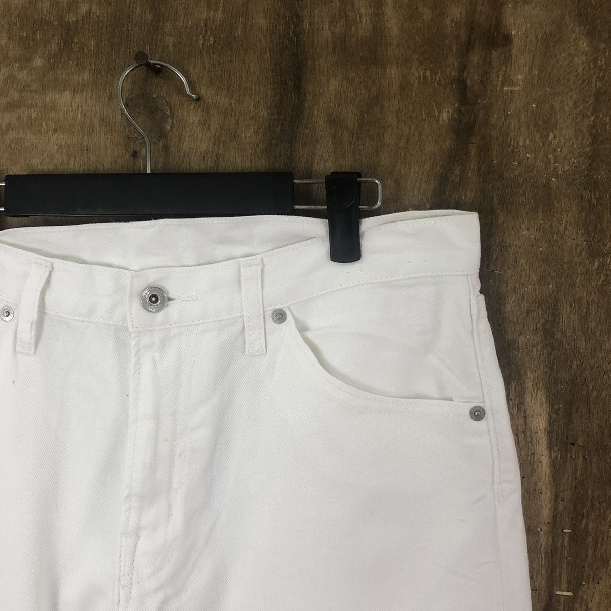 Japanese Brand GU WHITE JEANS PANTS # 014 Size US 32 / EU 48 - 5 Thumbnail