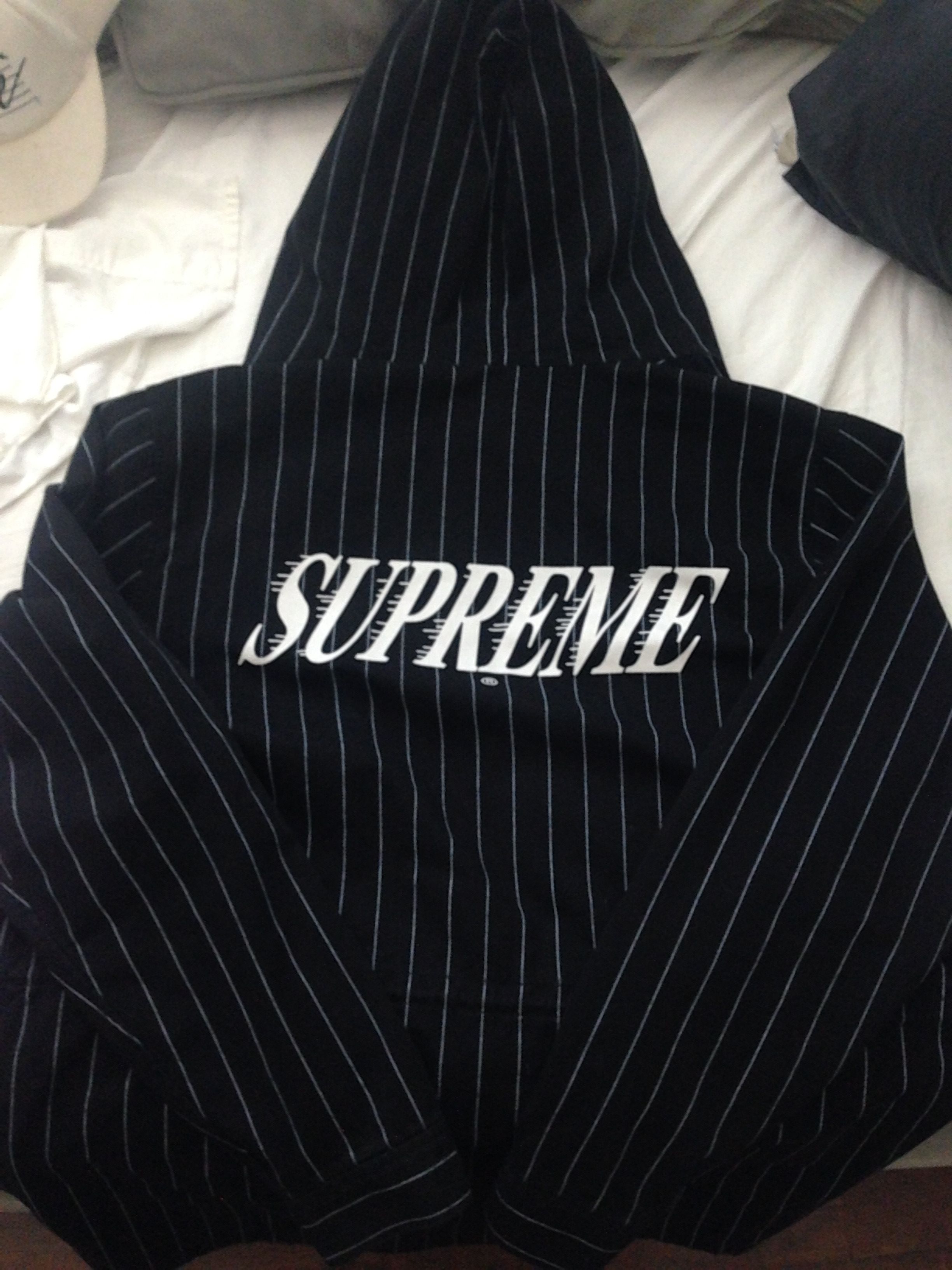 Supreme Pinstripe Twill Parka (FW13)