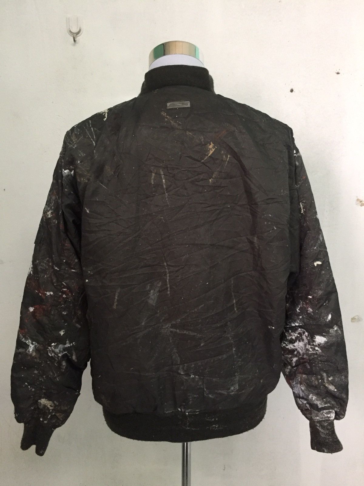 Japanese Brand Trashed Custom Over Painted Bomber Jacket Size US L / EU 52-54 / 3 - 4 Thumbnail