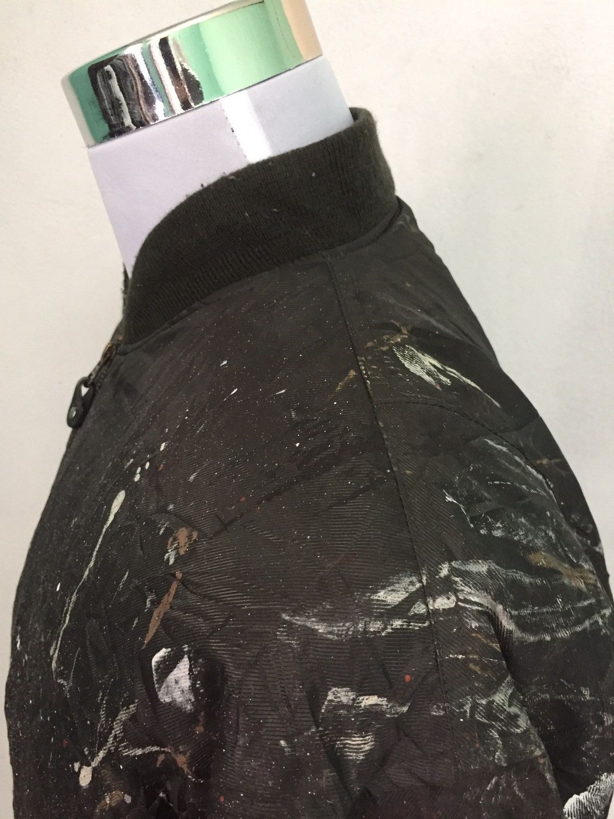 Japanese Brand Trashed Custom Over Painted Bomber Jacket Size US L / EU 52-54 / 3 - 3 Thumbnail