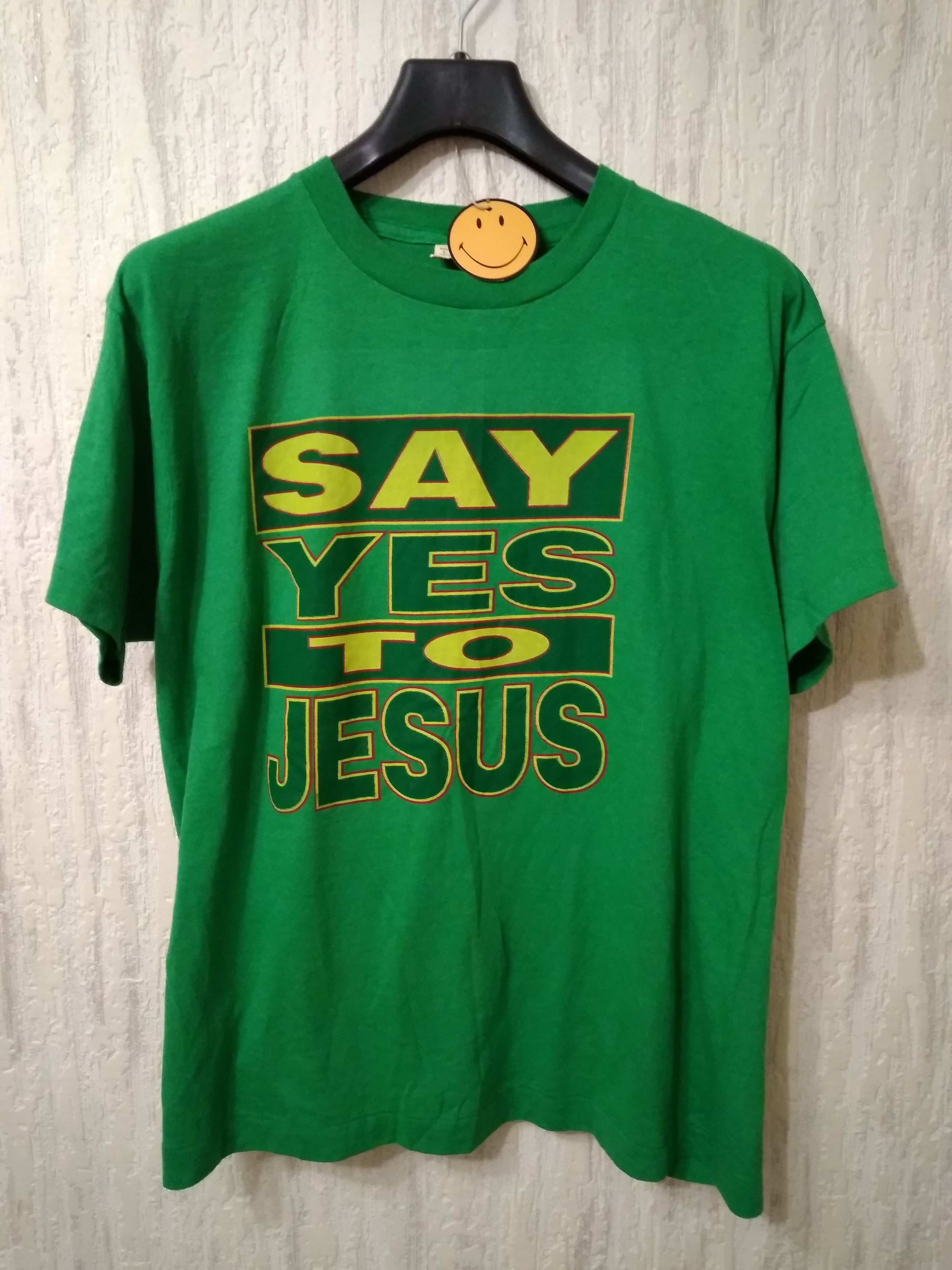 Vintage Vintage 80’s Jesus T-Shirt Size US M / EU 48-50 / 2 - 1 Thumbnail